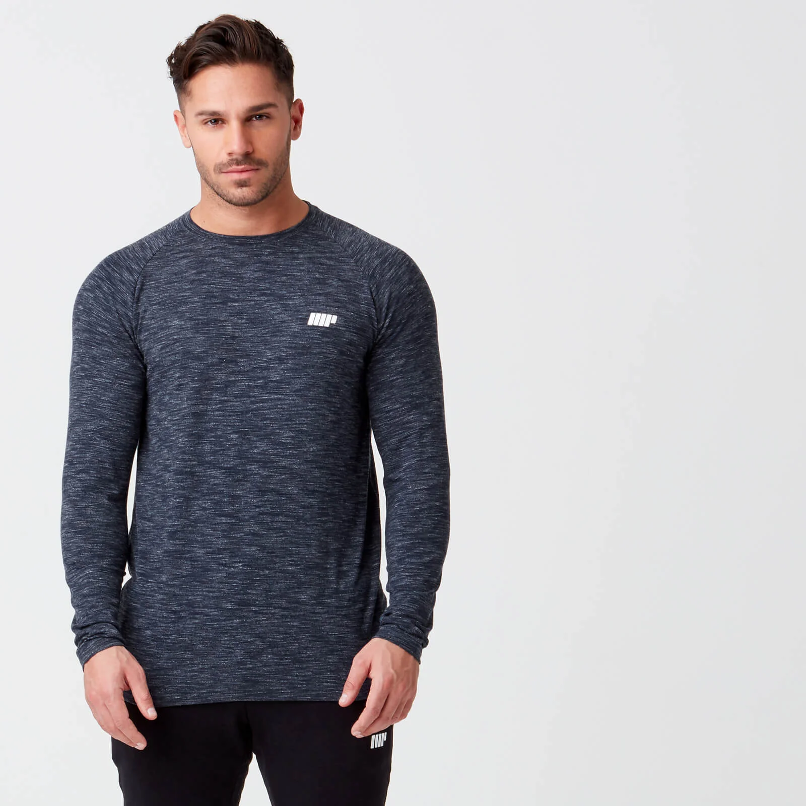 Performance Long Sleeve Top - Navy Marl - XS - Navy Marl Image 1