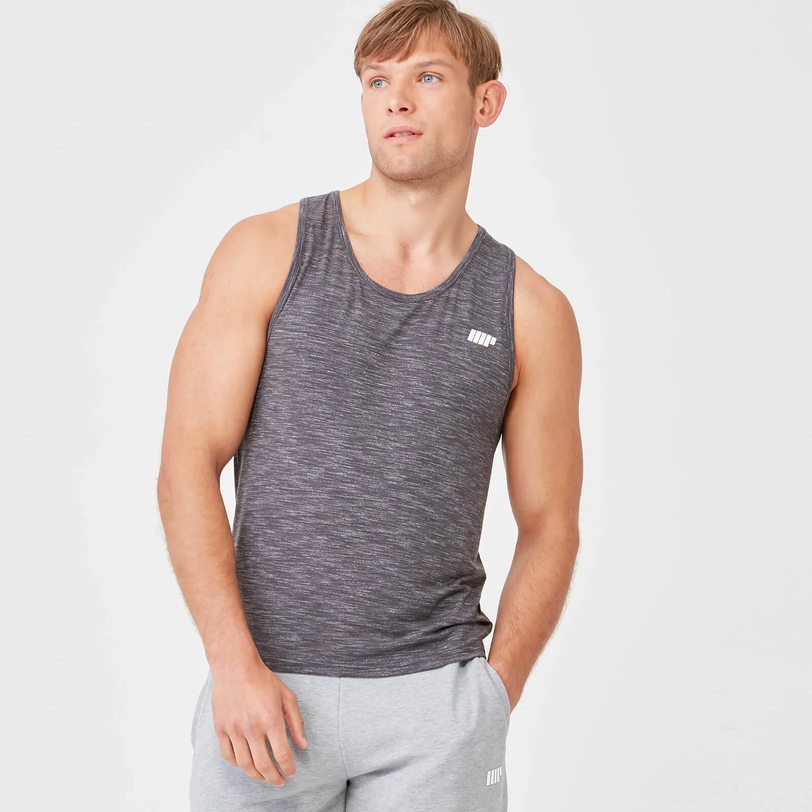 Performance Tank Top - Charcoal Marl - XS - Black Image 1