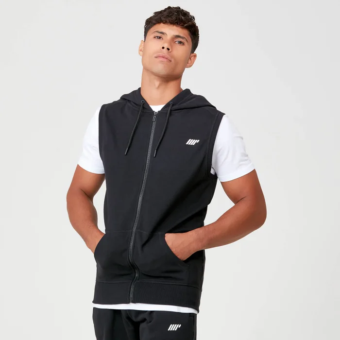 Tru-Fit Sleeveless Hoodie - Charcoal Marl