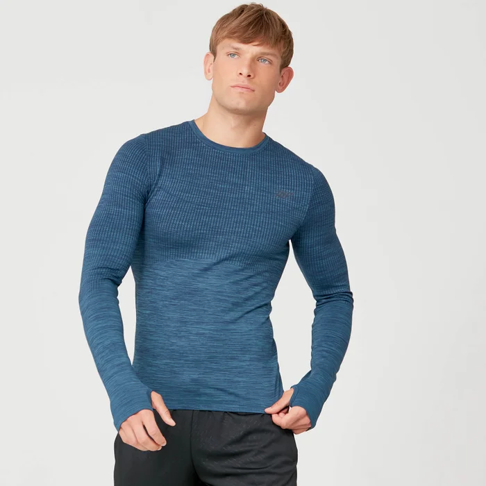 MP Men's Sculpt Seamless Long Sleeve T-Shirt - Silver