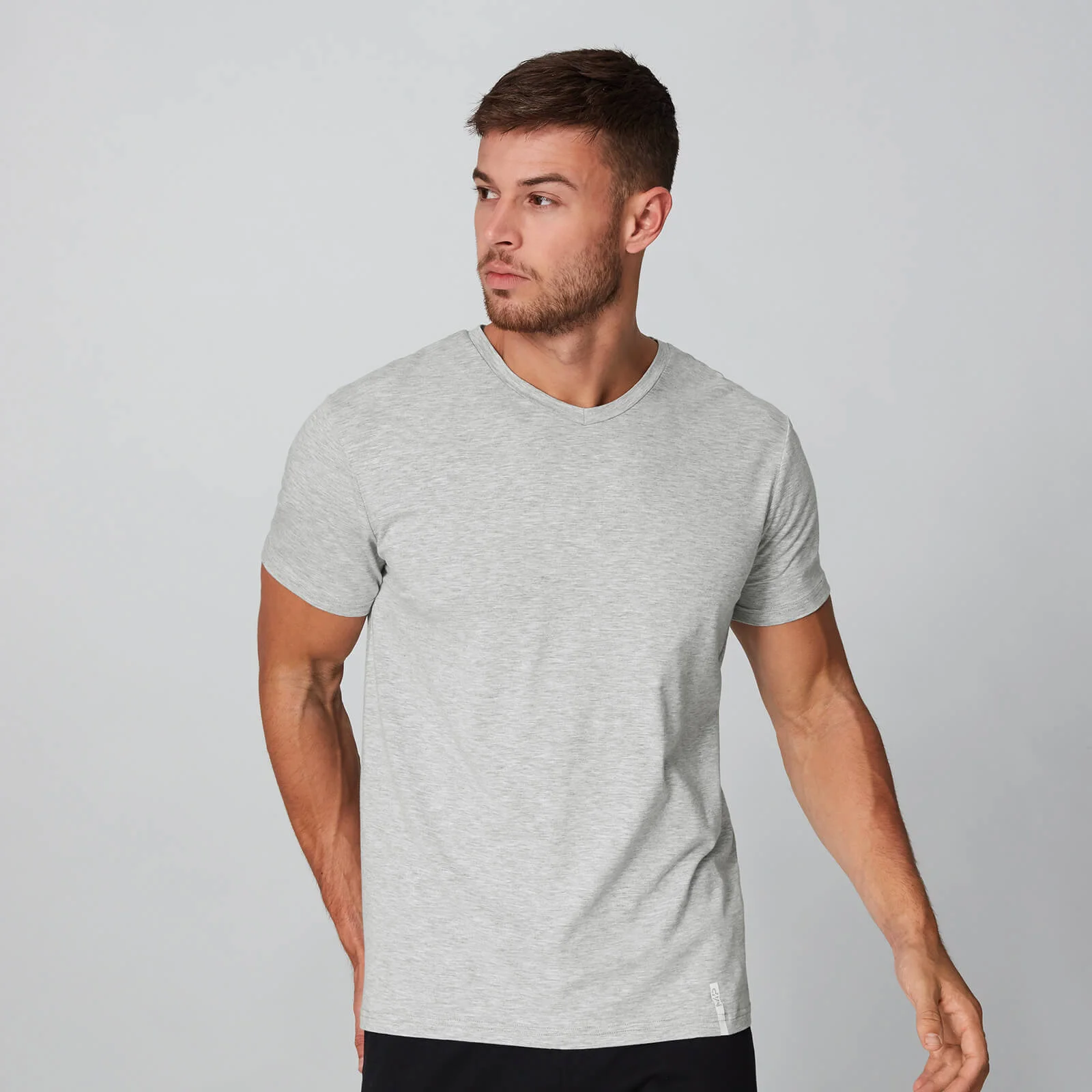 Luxe Classic V-Neck T-Shirt - Silver - XS Image 1