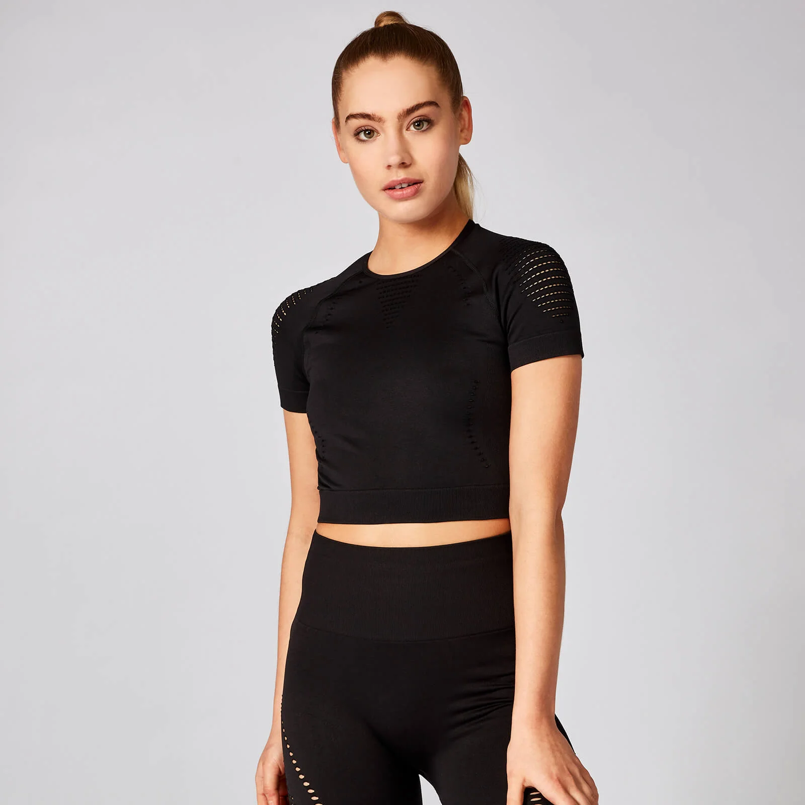 MP Women's Shape Seamless Top - Black - XS Image 1