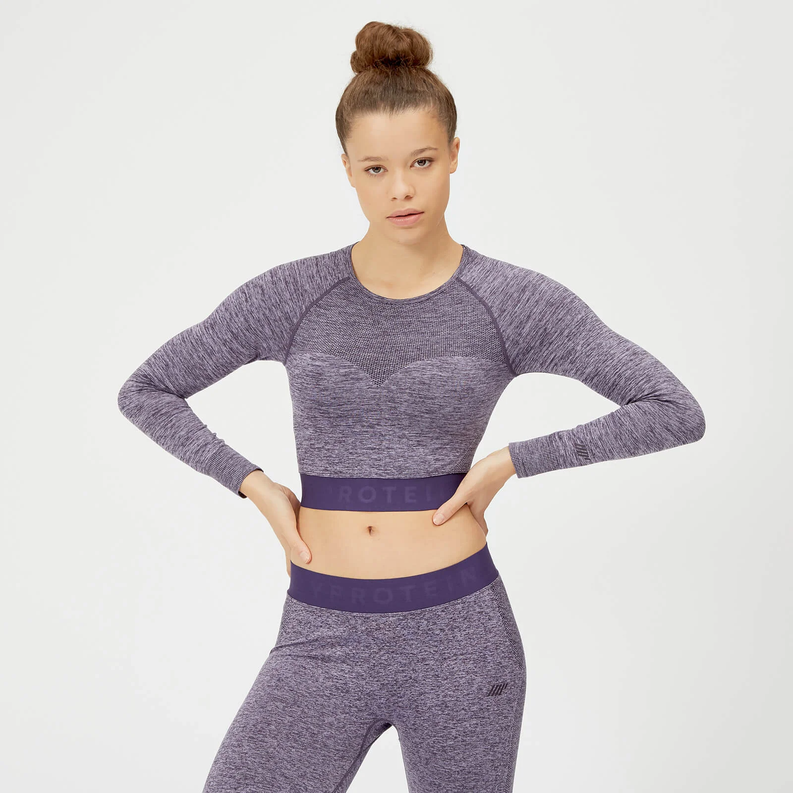 Inspire Seamless Crop Top - Purple - XS Image 1