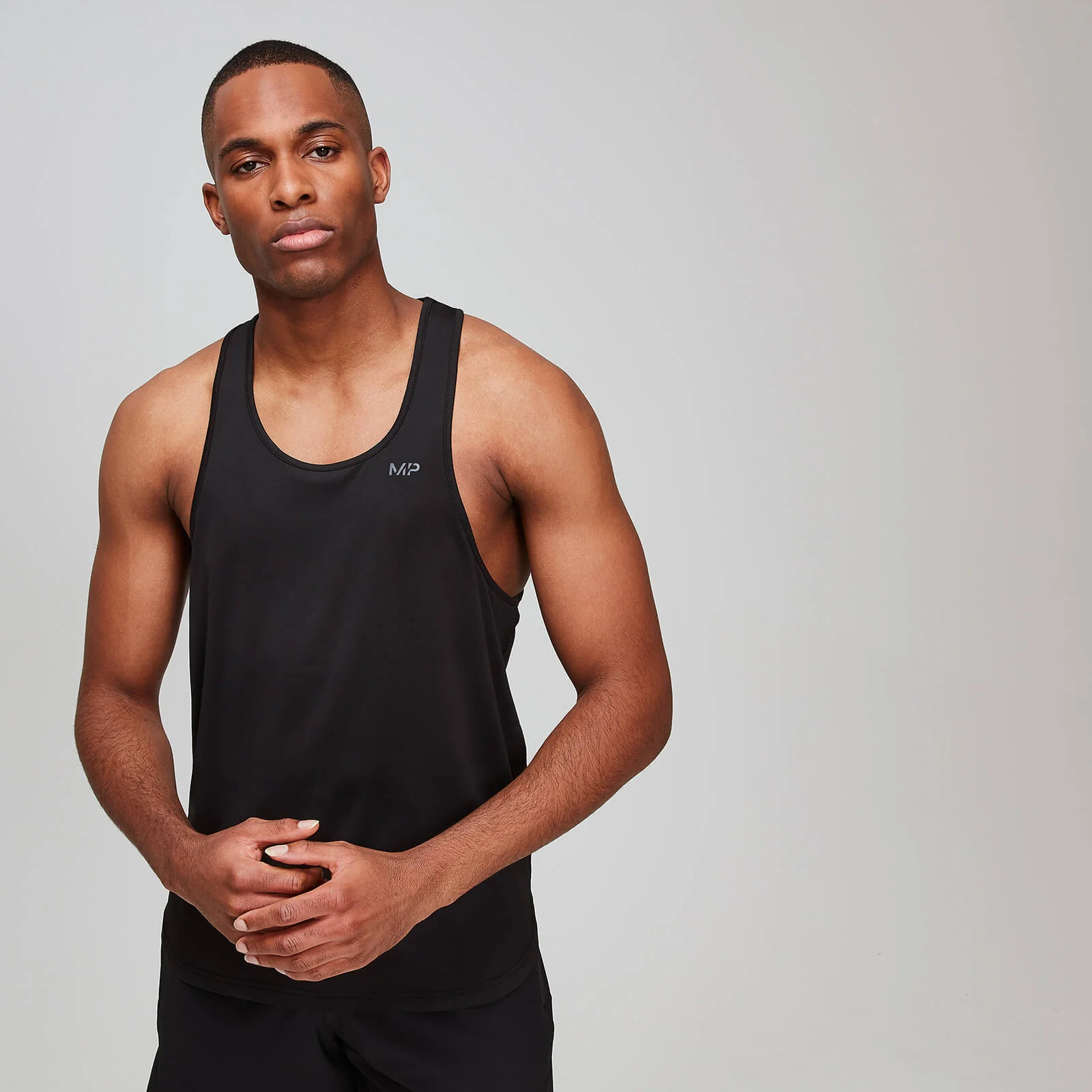 MP Men's Dry Tech Training Essentials Stringer Vest - Black - XS Image 1