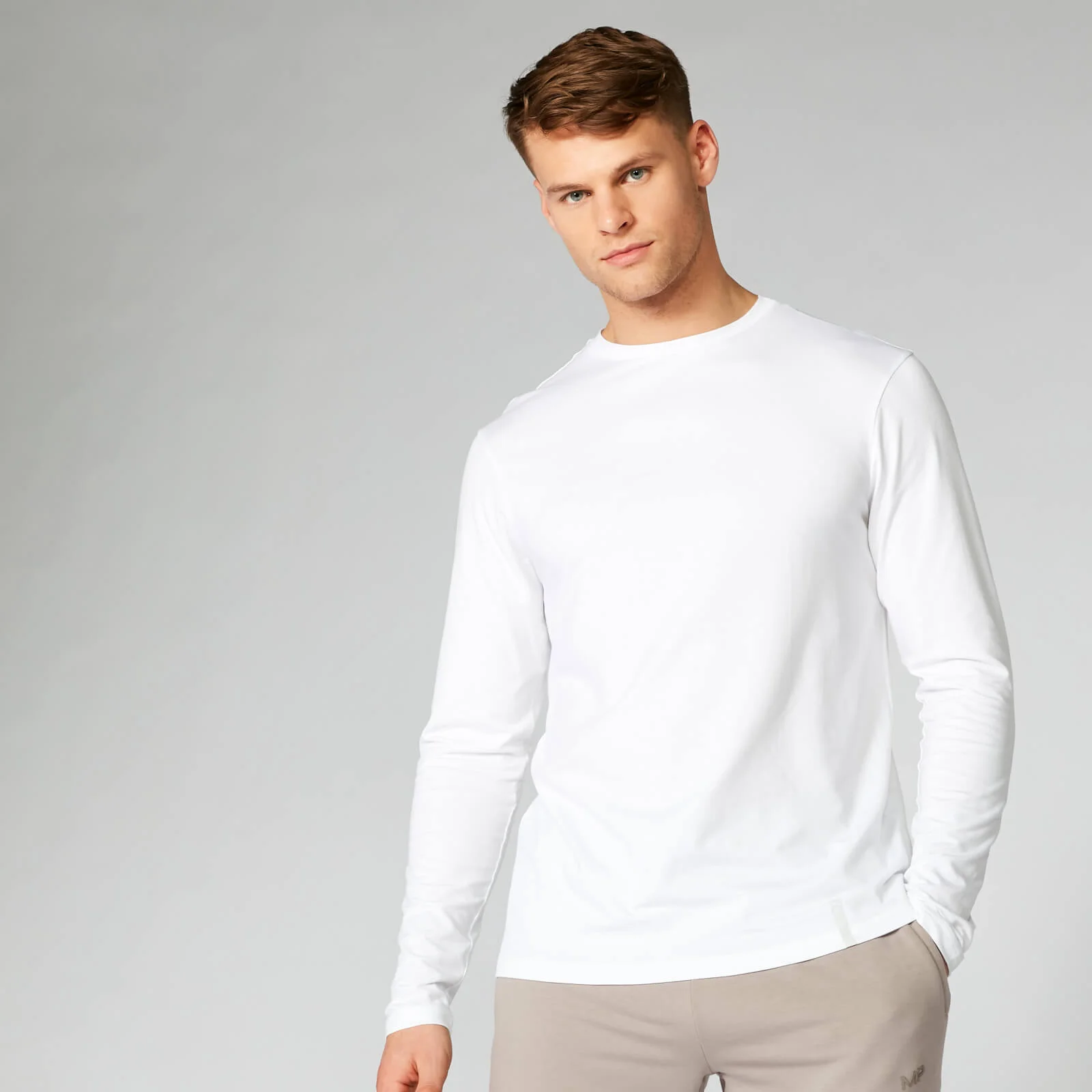 MP Luxe Classic Long Sleeve T-Shirt - White - XS Image 1