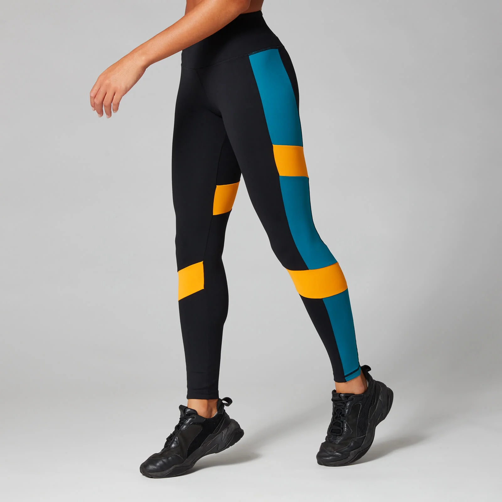 MP Women's Power Colour Block Leggings - Lagoon/Black - XS Image 1