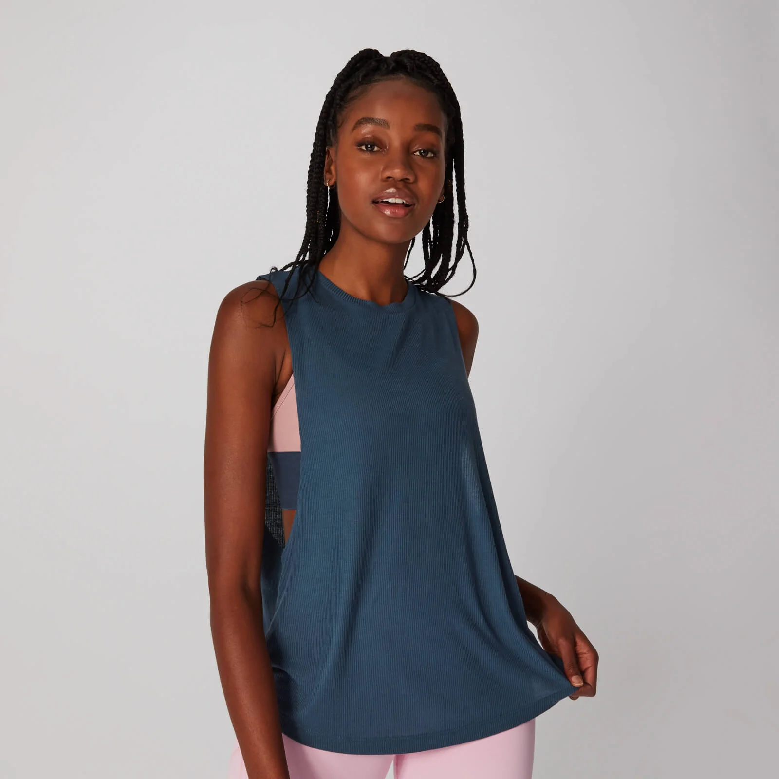 MP Women's Rib Drop Armhole Vest - Dark Indigo - XS Image 1