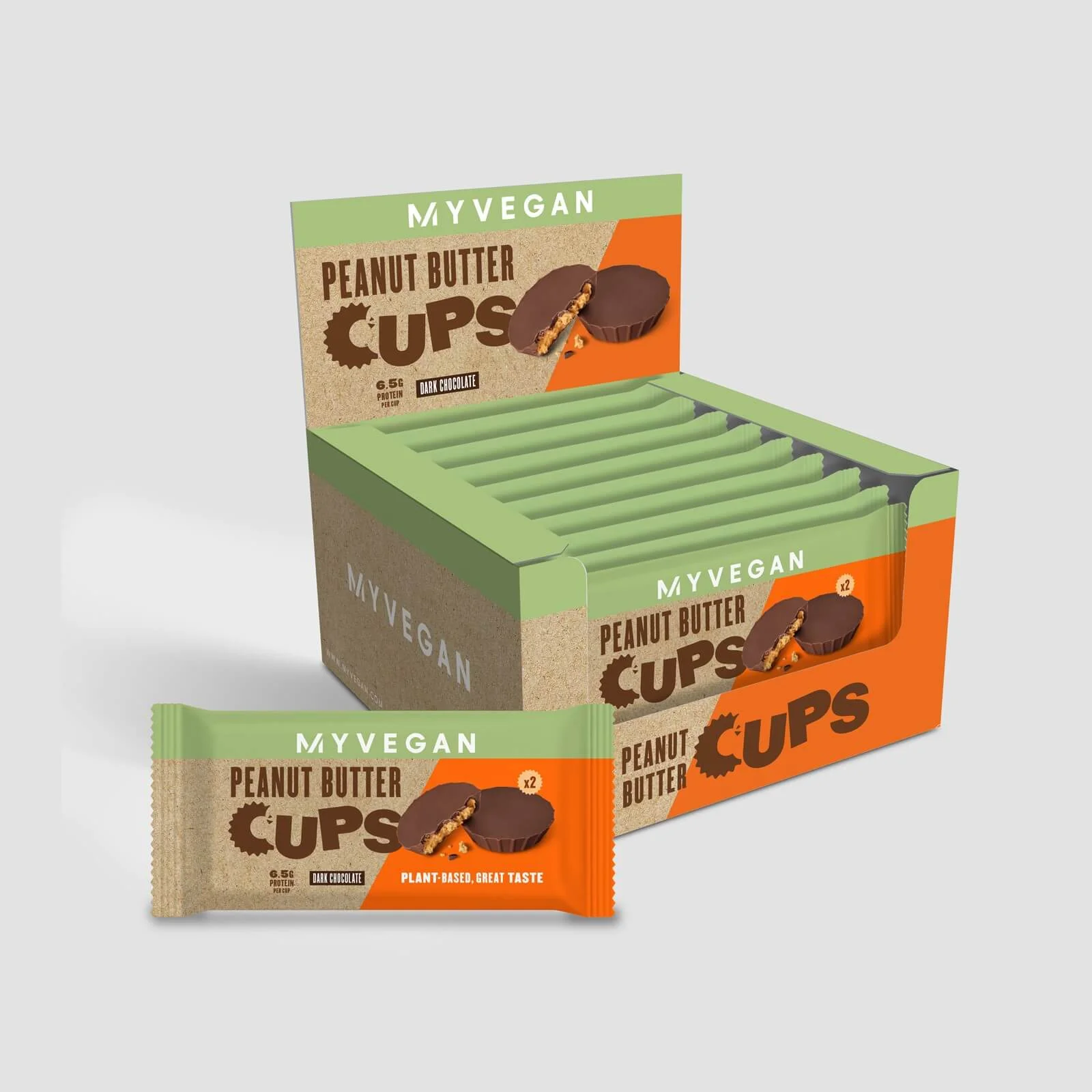 Vegan Peanut Butter Cups - 10 x 42g - Dark Chocolate Image 1