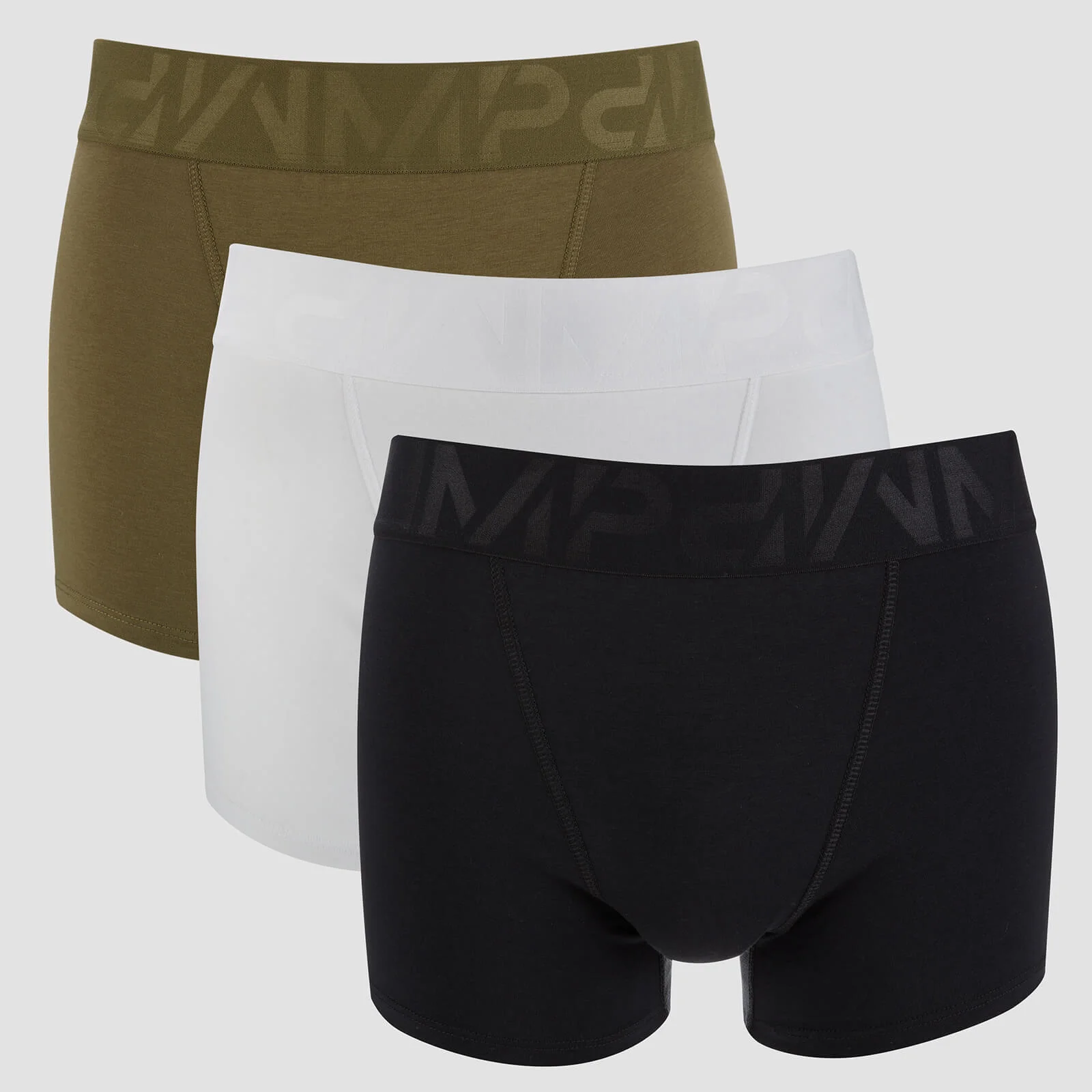 MP Men's Sport Boxers - Black/Khaki/White (3 Pack) - XS Image 1