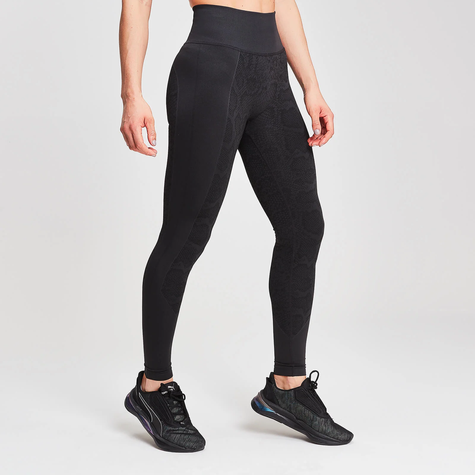 MP Women's Animal Snake Seamless Leggings - Black - XS Image 1