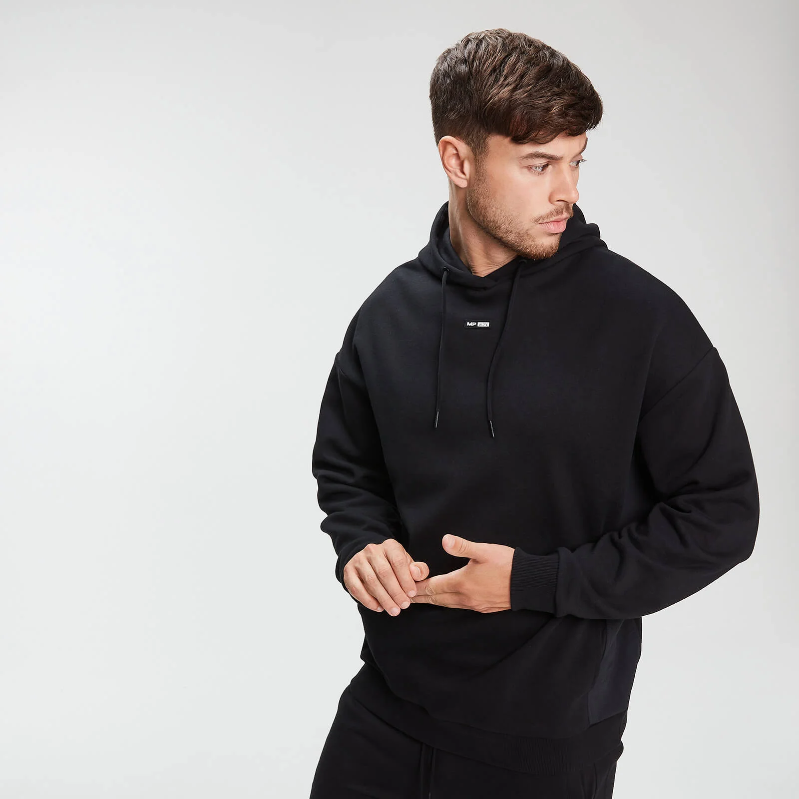 MP Men's Rest Day Mixed Fabric Hoodie - Black - XS Image 1