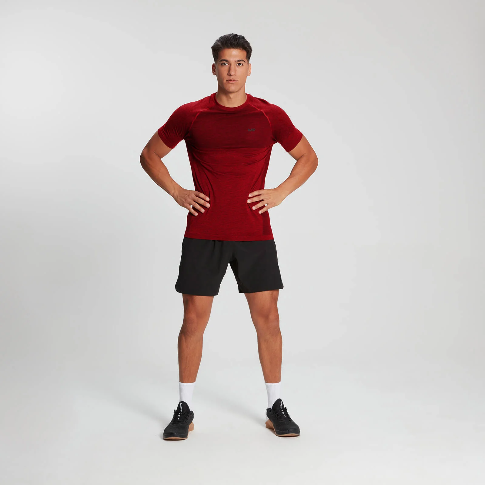 MP Men's Essential Short Sleeve Seamless T-Shirt - Danger Marl - XS Image 1