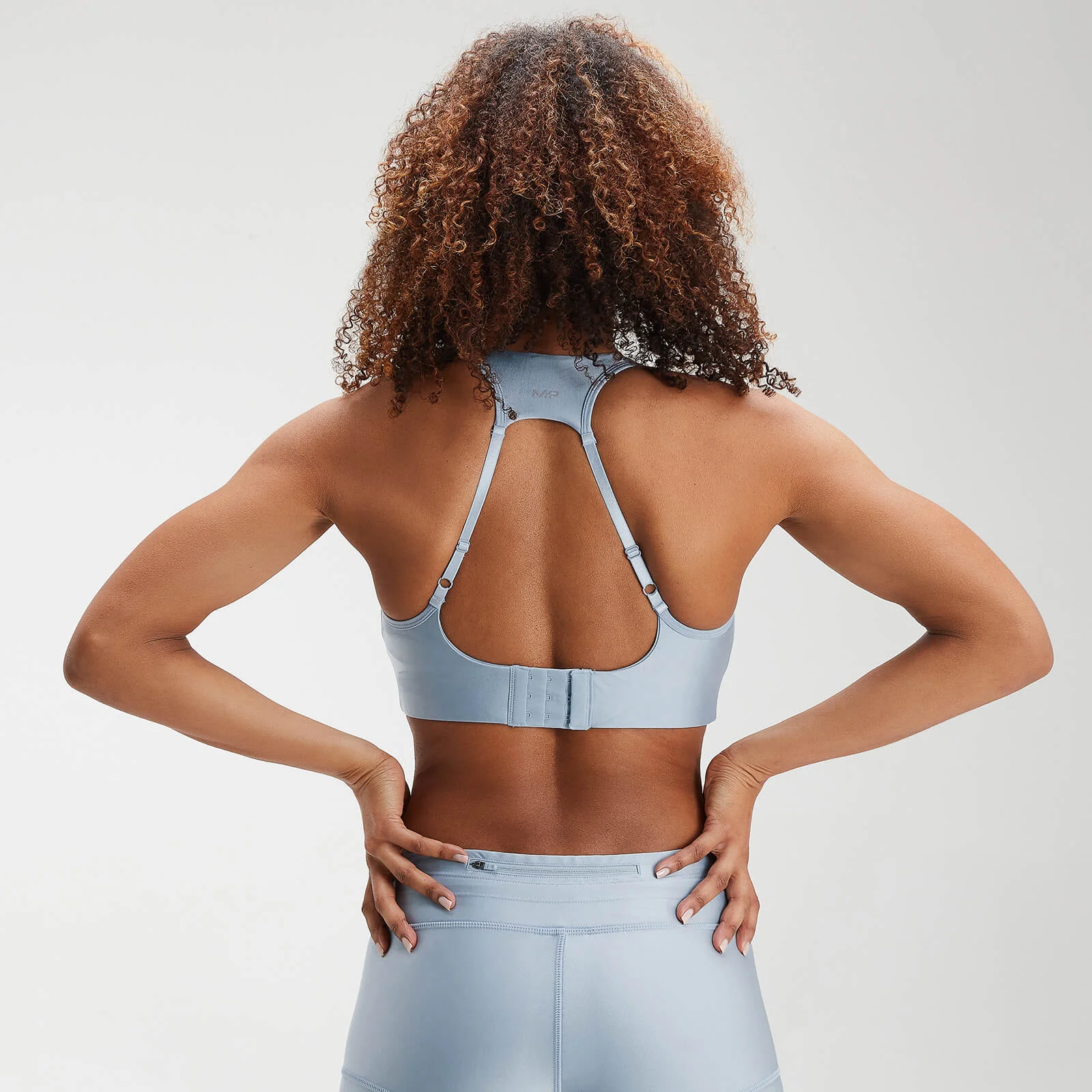 MP Women's Velocity Sports Bra- Light Blue - XXS Image 1