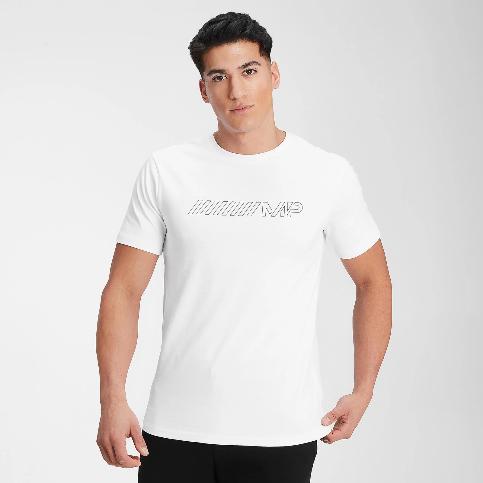 MP Men's Outline Graphic Short Sleeve T-Shirt - White - XXS Image 1