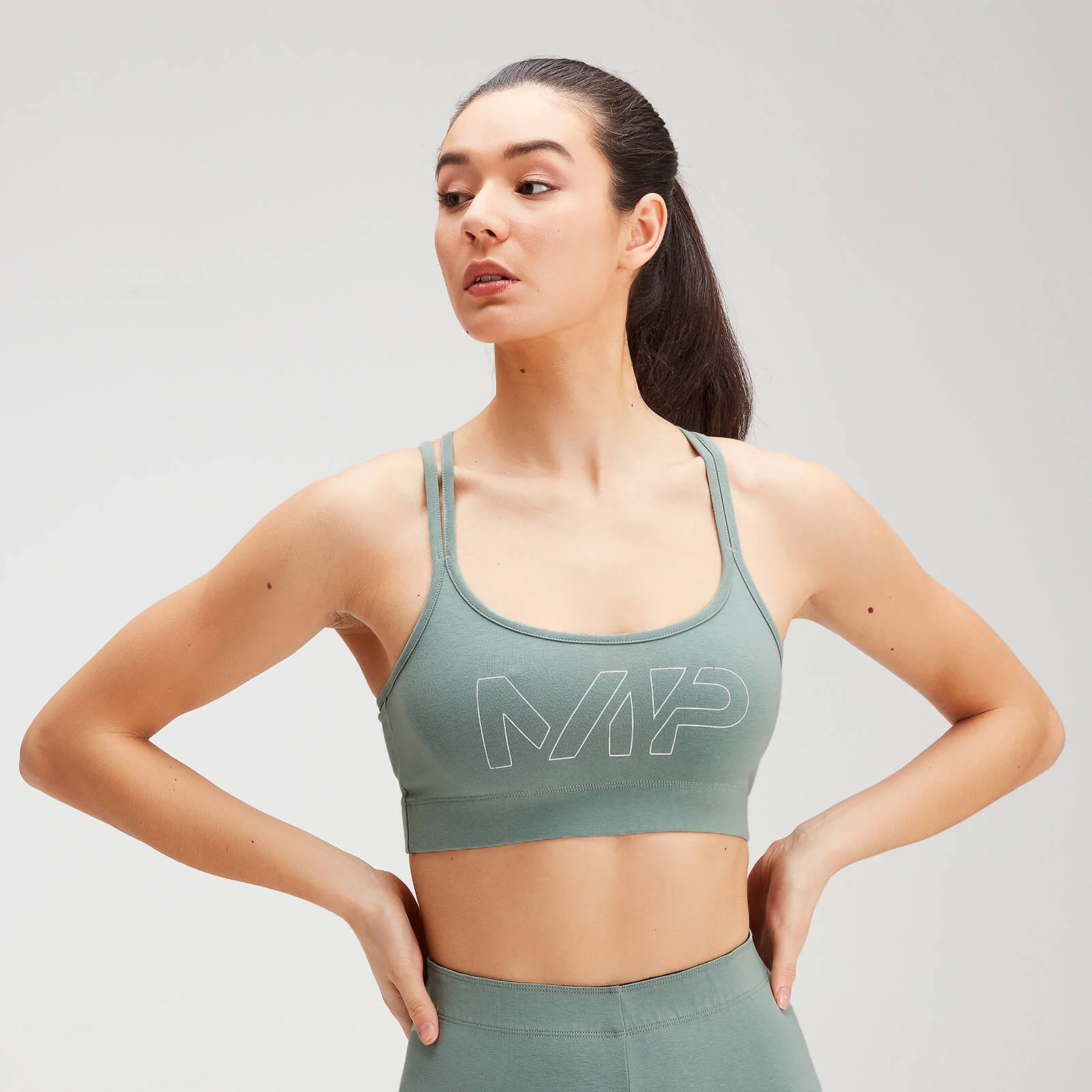 MP Women's Originals Sports Bra - Washed Green - XXS Image 1
