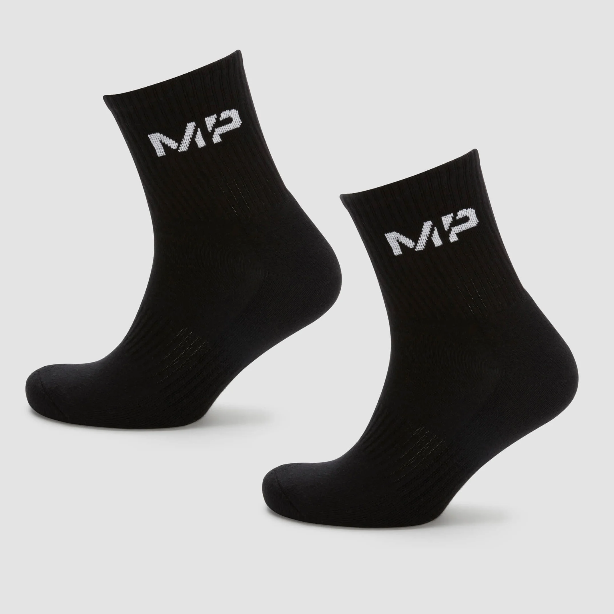 MP Men's Crew Socks - Black (2 Pack) - UK 6-8 Image 1