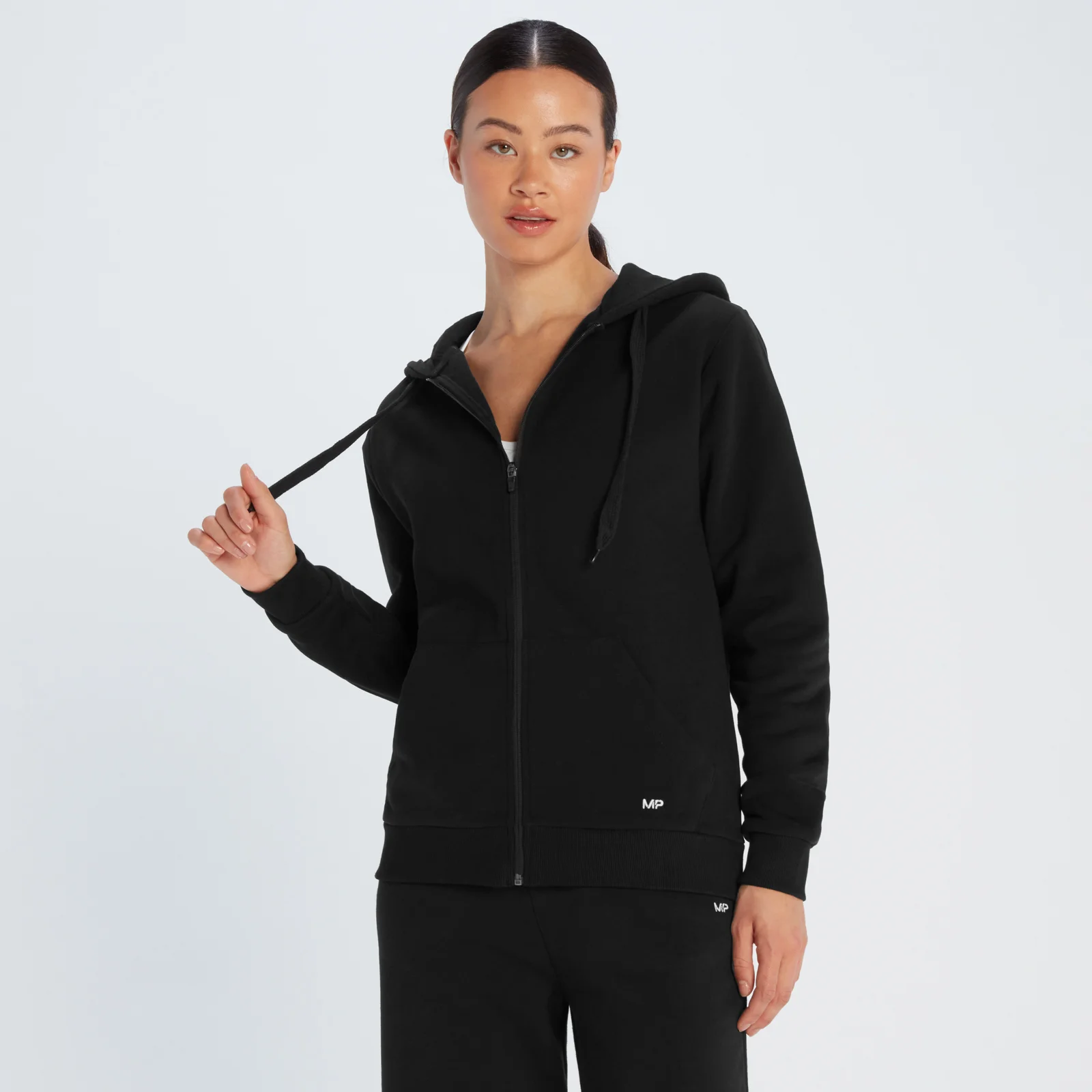 MP Women's Zip Through Hoodie - Black - XS Image 1