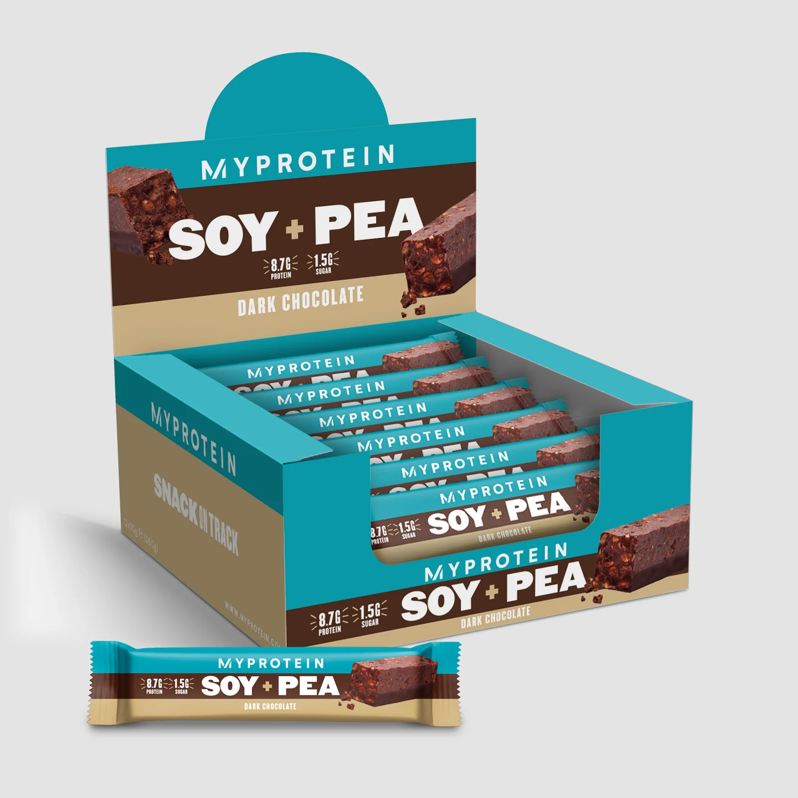 Soy + Pea Bars - Dark Chocolate Image 1
