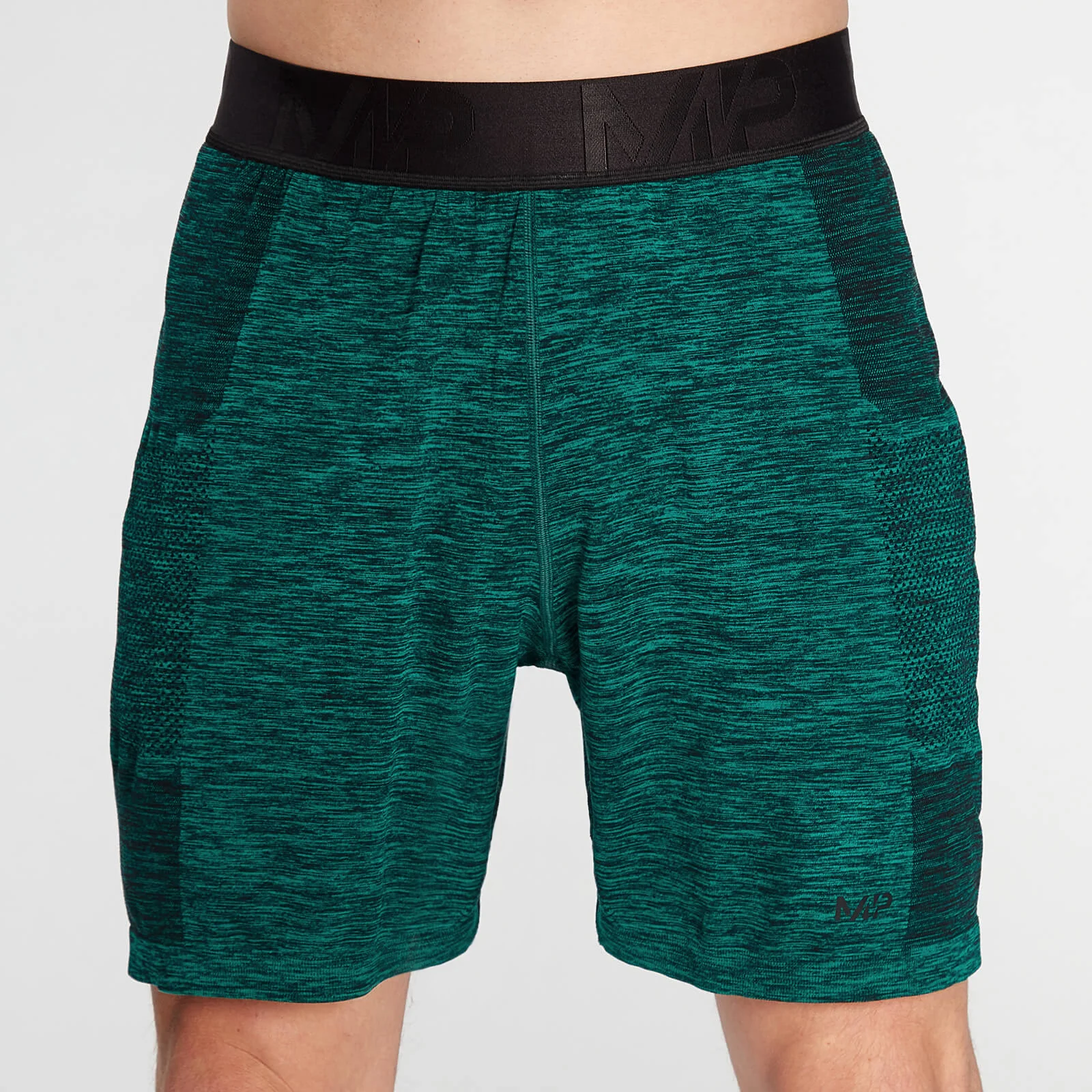 MP Men's Essential Seamless Shorts- Energy Green Marl - XXS Image 1