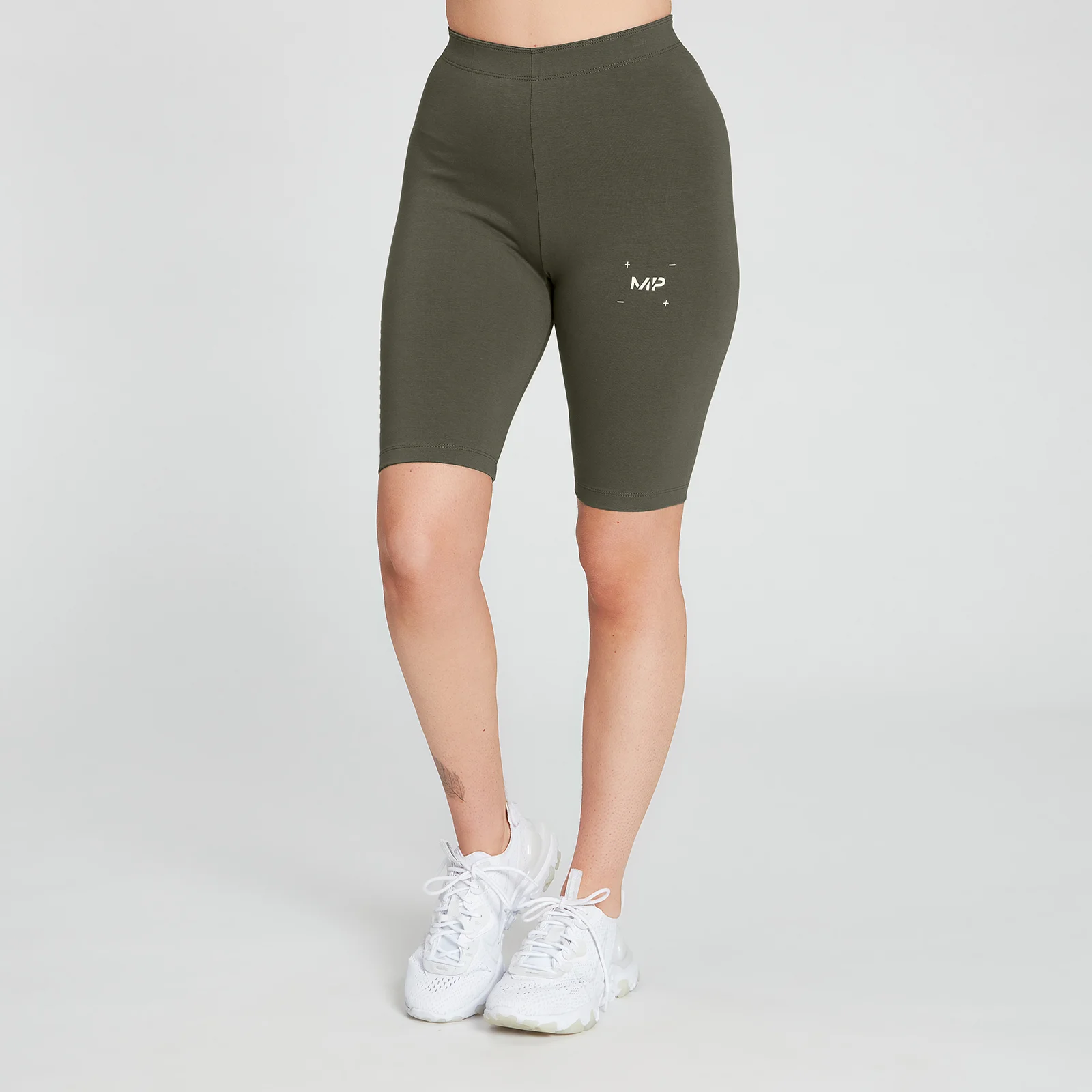 MP Women's Central Graphic Cycling Shorts - Dark Olive - XXS Image 1