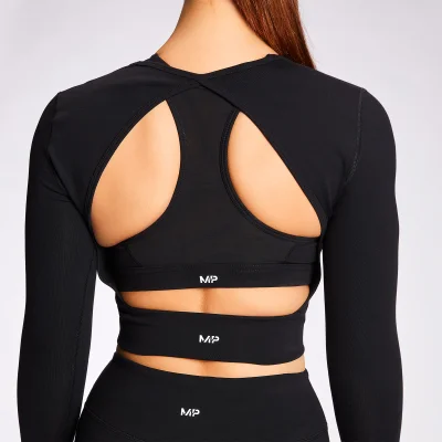 MP Women's Power Long Sleeve Top - Black - XXS Image 6