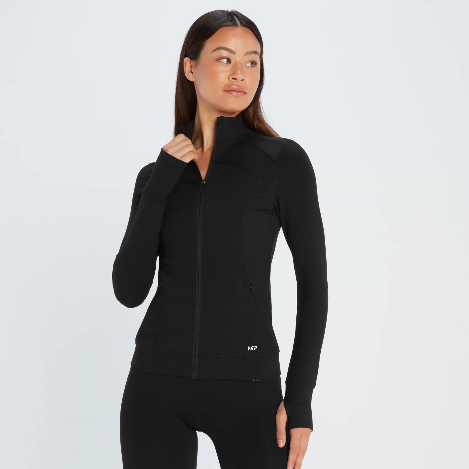 MP Women's Power Mesh Slim Fit Jacket – Black - XXS Image 1