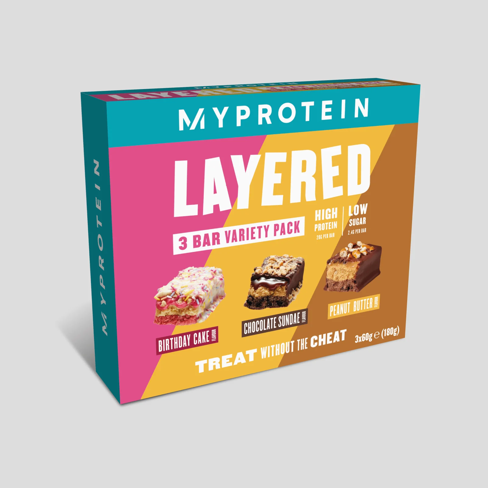 Layered Protein Bar Variety Pack - 3 Flavours Image 1