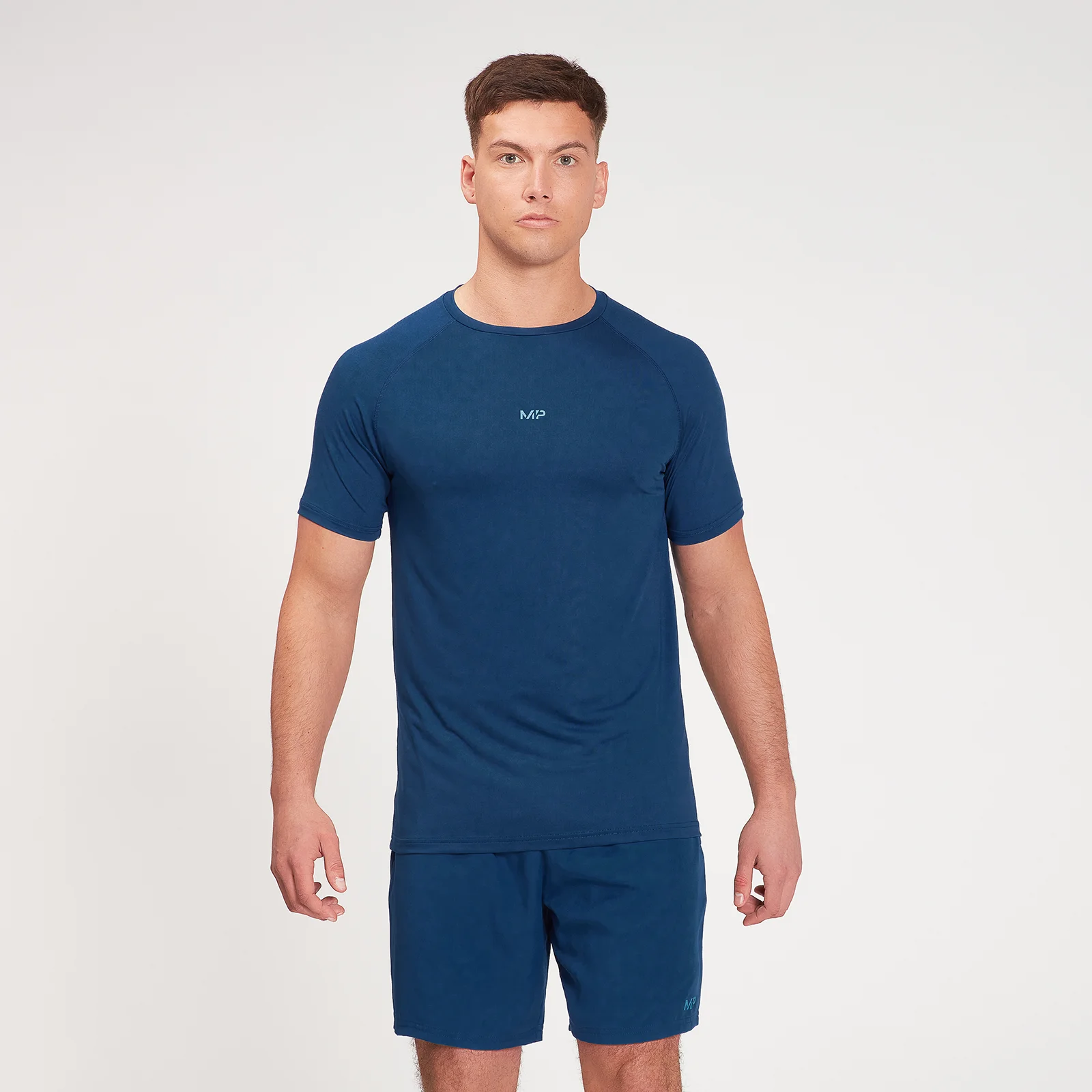 MP Men's Fade Graphic Training Short Sleeve T-Shirt - Dark Blue - XXS Image 1