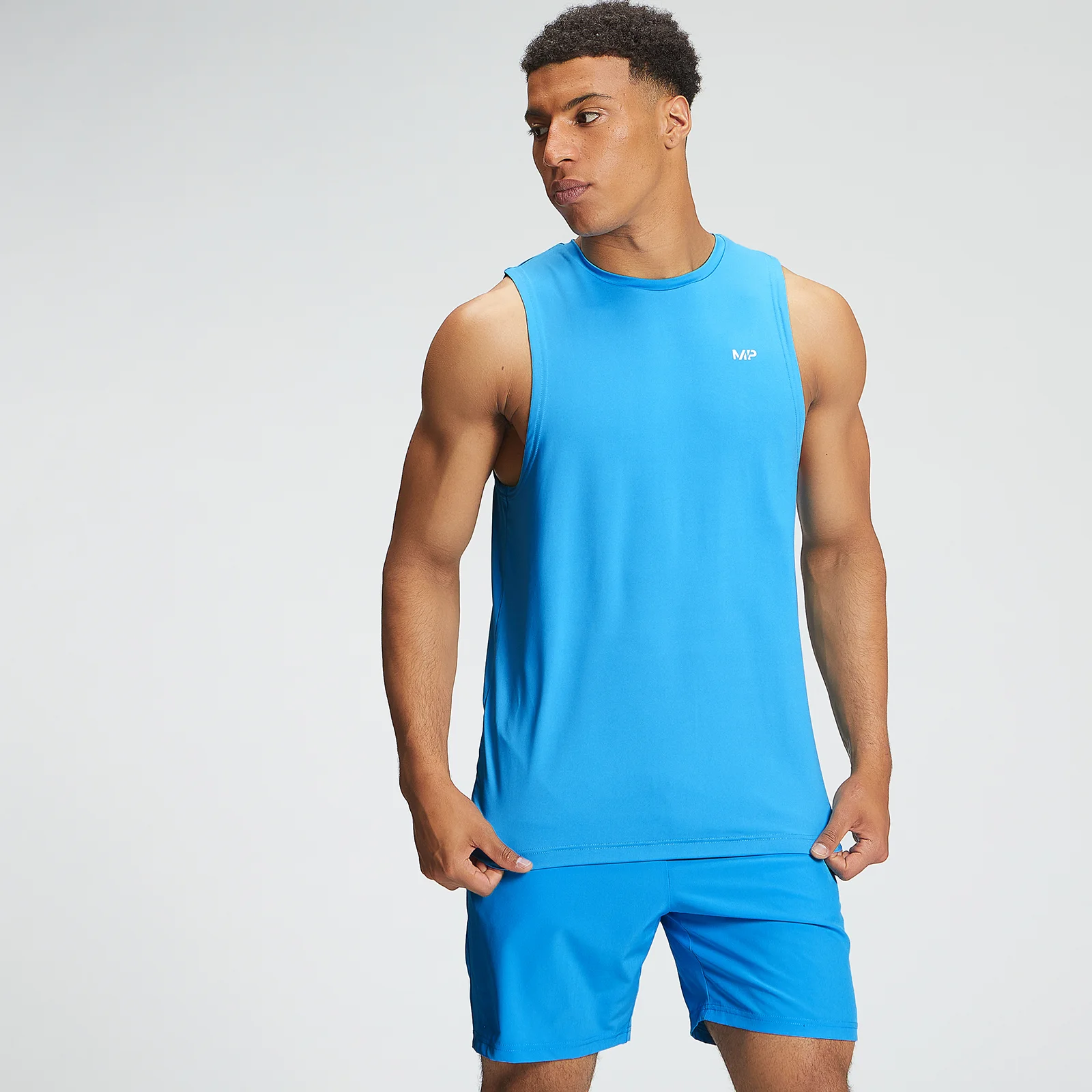 MP Men's Tempo Graphic Tank Top - Bright Blue - XS Image 1