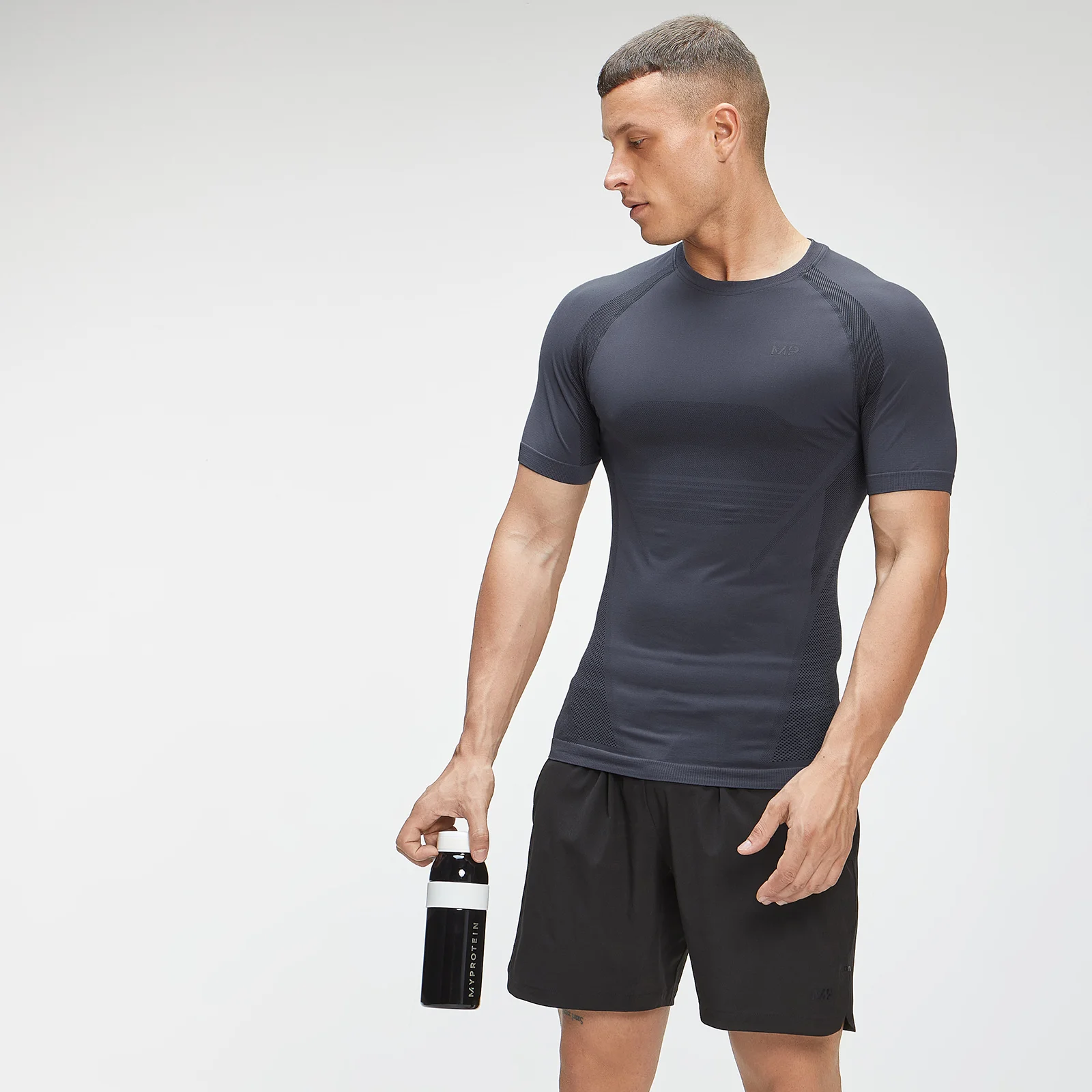MP Men's Tempo Seamless T-Shirt - Graphite - XXS Image 1