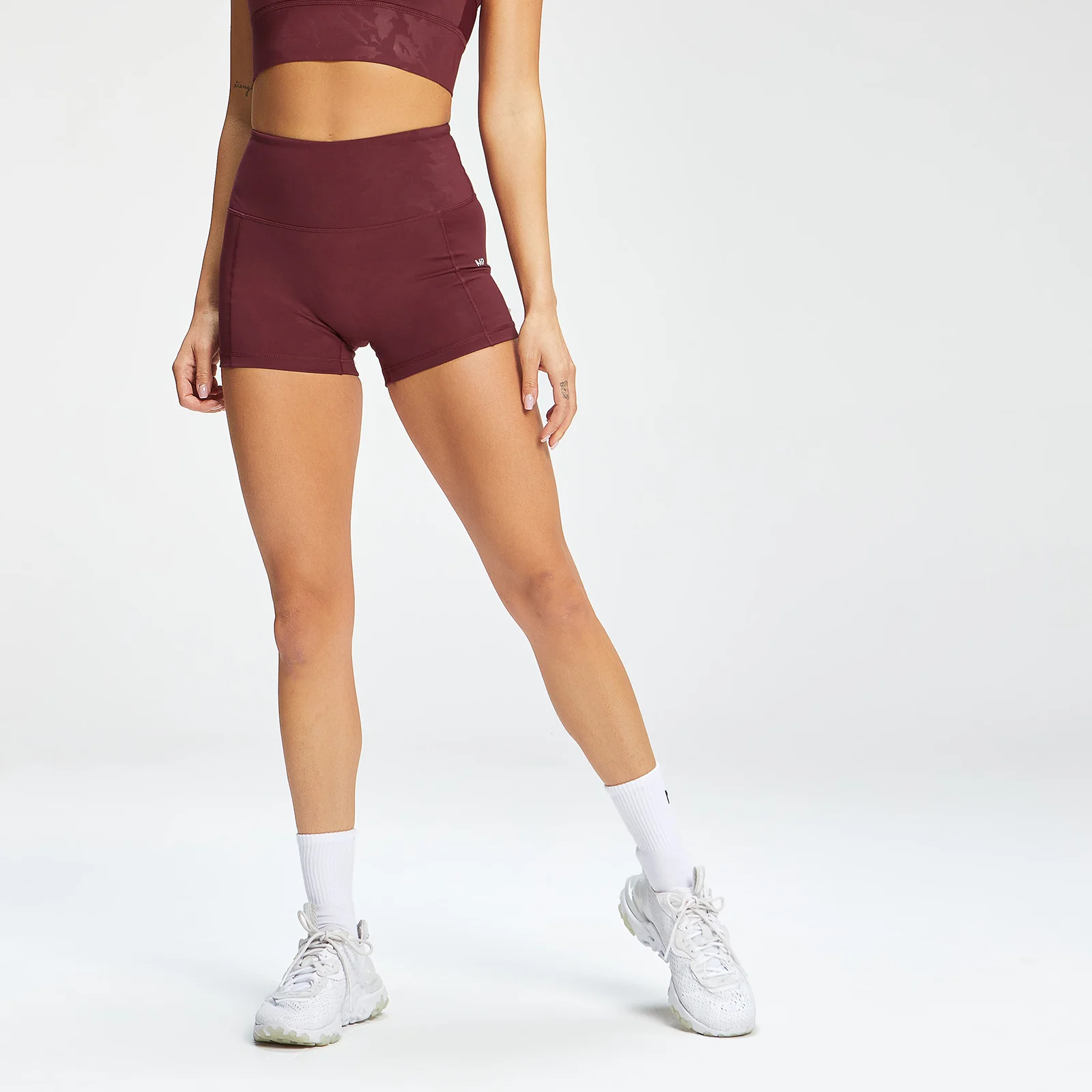 MP Women's Adapt Camo Booty Shorts - Merlot - XL Image 1