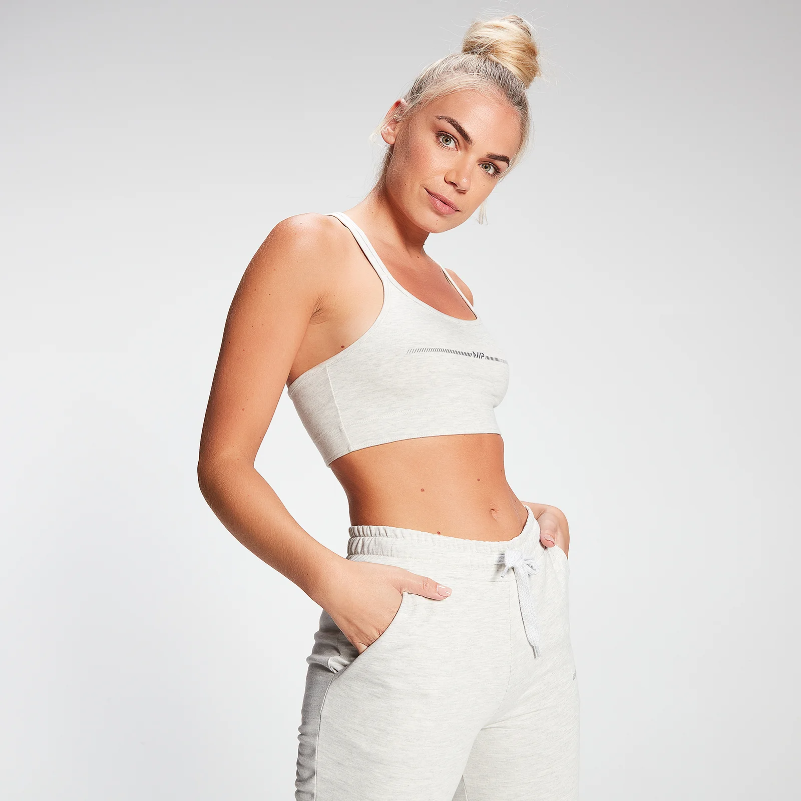 MP Women's Mini Mark Graphic Bra - Light Grey Marl - XXS Image 1