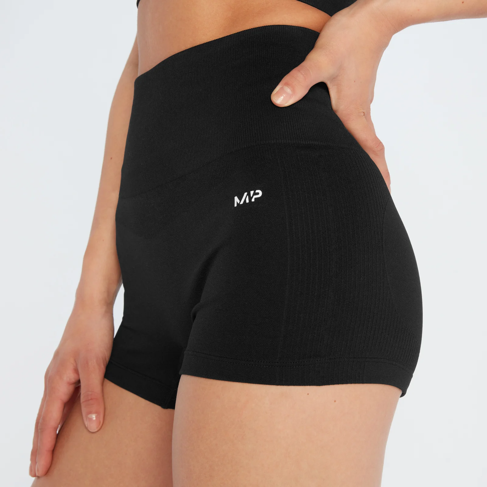 MP Women's Shape Seamless Booty Shorts - Black - L Image 3