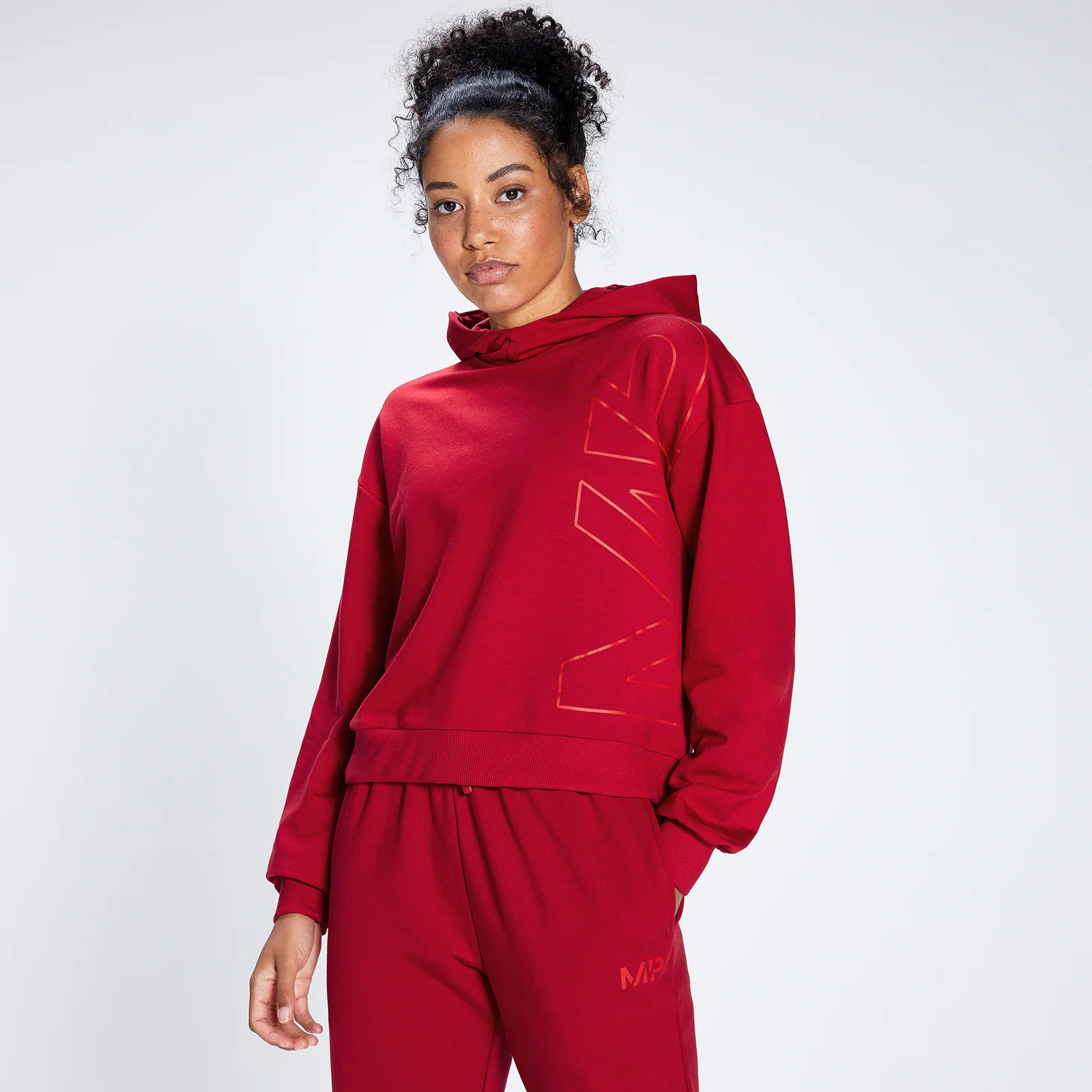 MP Women's Engage Bold Graphic Hoodie - Wine/Danger - XS Image 1