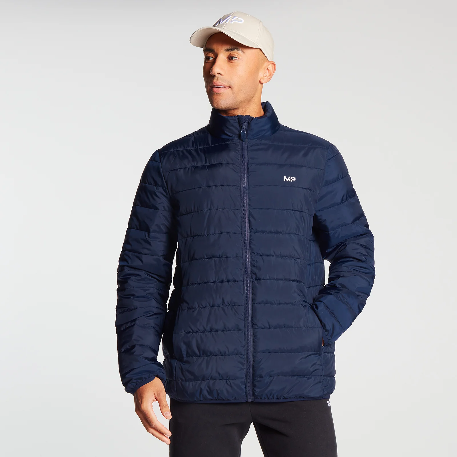MP Men's Lightweight Packable Puffer Jacket - Navy - XXS Image 1