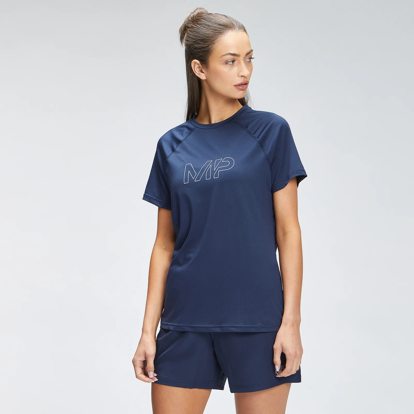 MP Women's Repeat Mark Graphic Training T-Shirt - Petrol Blue - XS Image 1