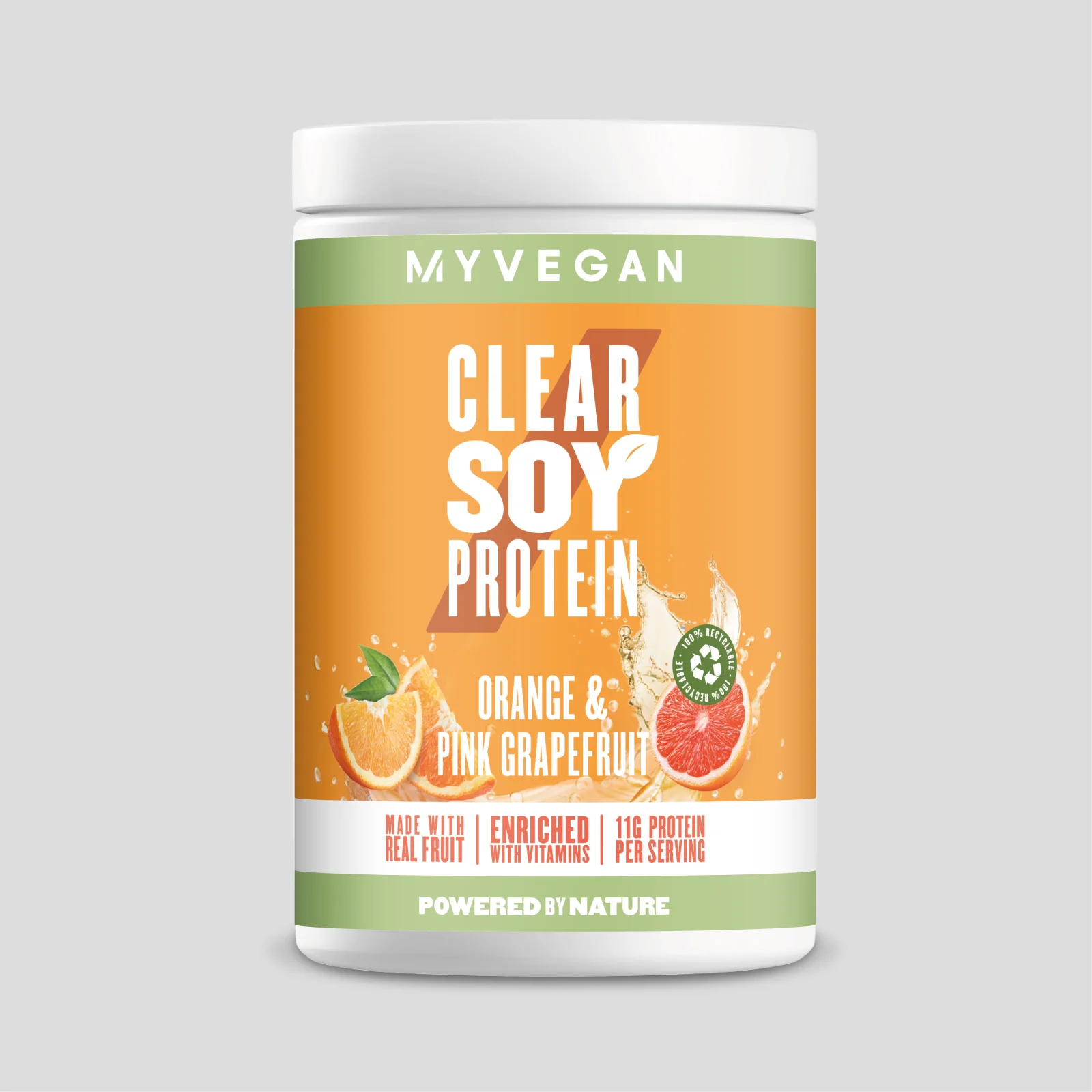 Clear Soy Protein - 20servings - Orange and Pink Grapefruit Image 1