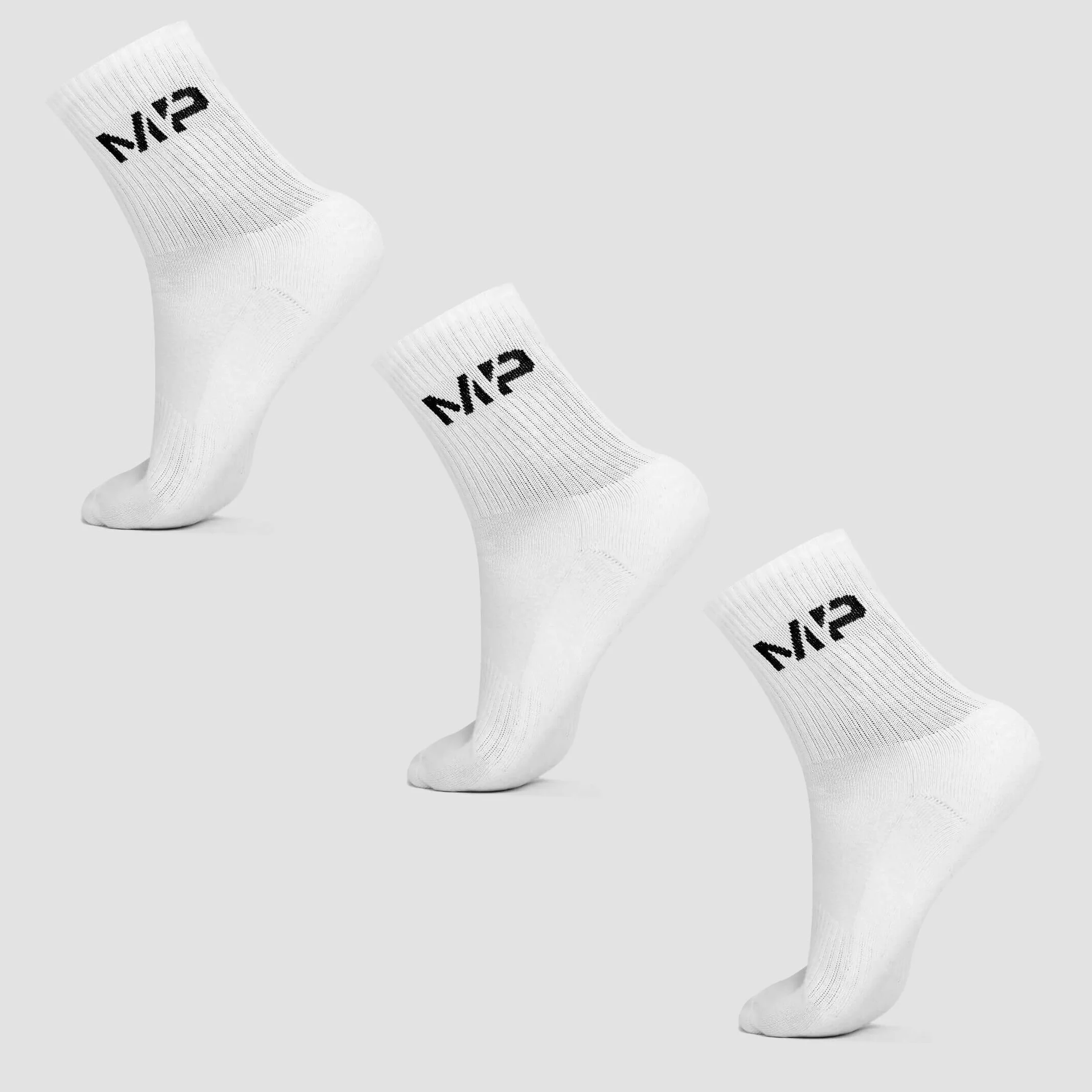 MP Men's Crew Socks (3 Pack) - White - UK 6-8 Image 1