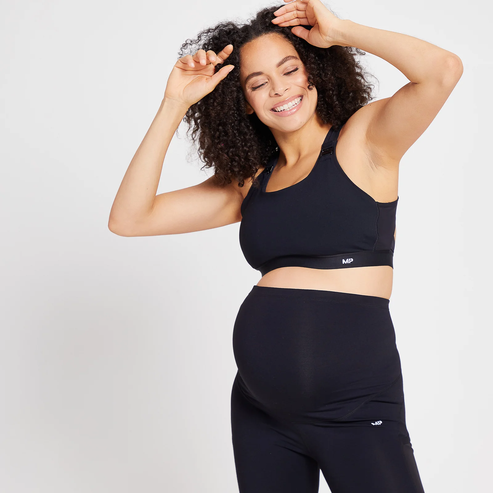 MP Women's Power Maternity/ Nursing Sports Bra - Black - XXS Image 1