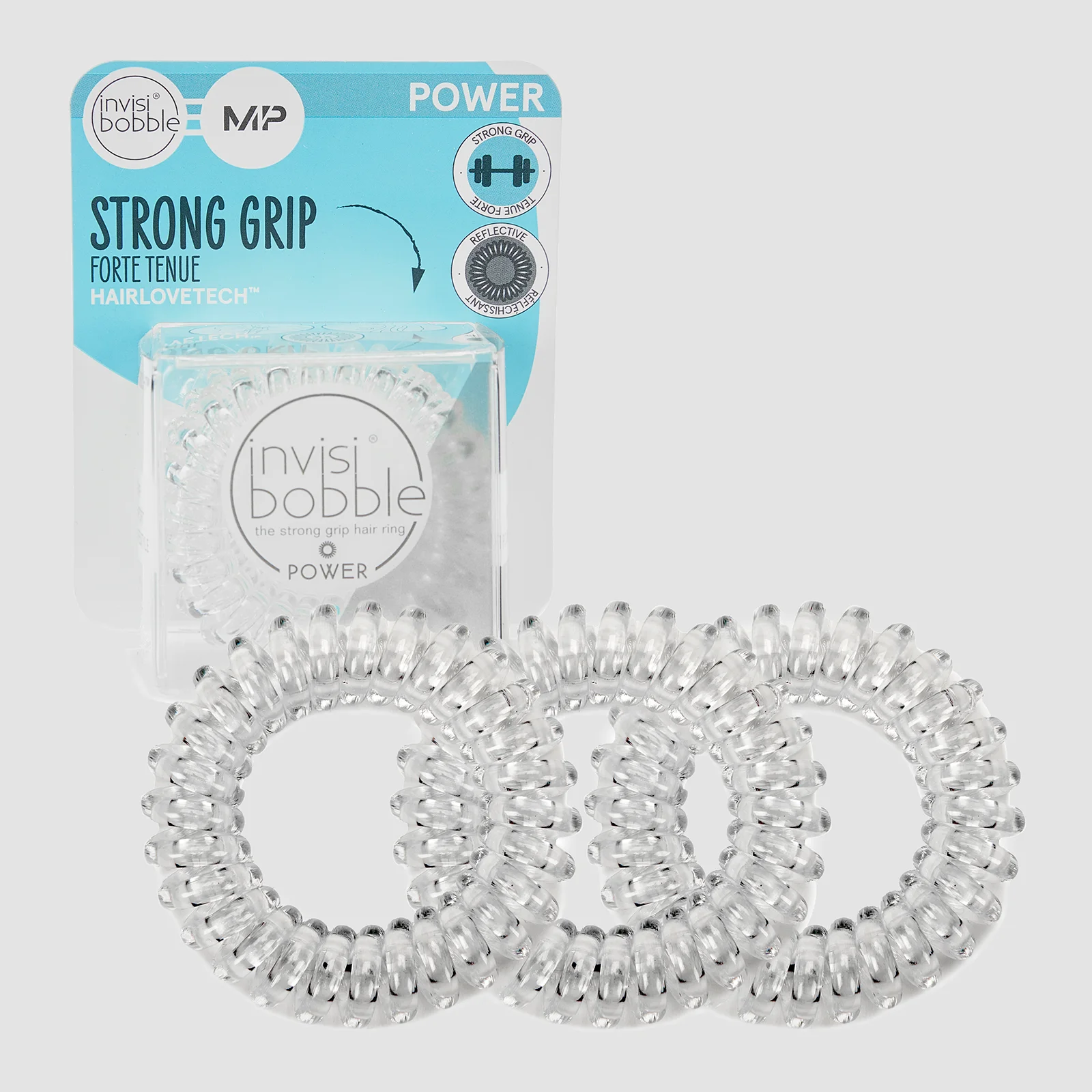 MP X Invisibobble® Power – Crystal Clear- 3 PACK Image 1