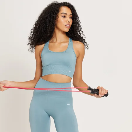 MP Women's Shape Seamless Sports Bra - Stone Blue