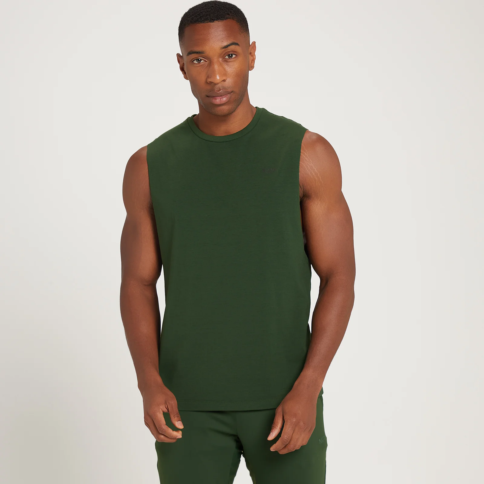 MP Men's Adapt Grit Print Tank Top - Dark Green - XXS Image 1