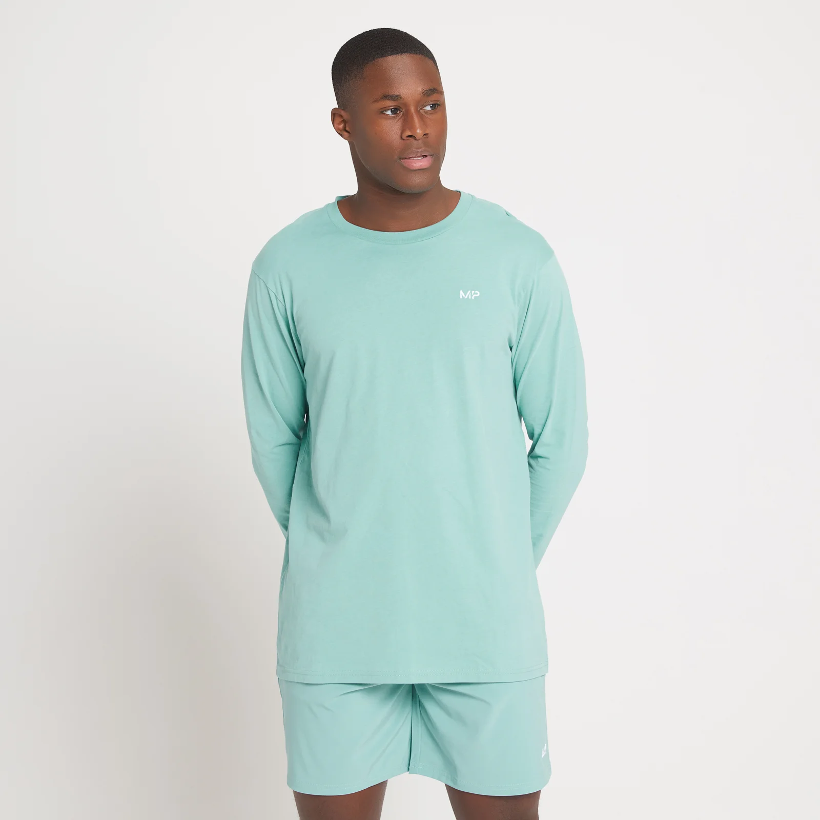MP Men's Rest Day Long Sleeve Top - Smoke Green - XXS Image 1