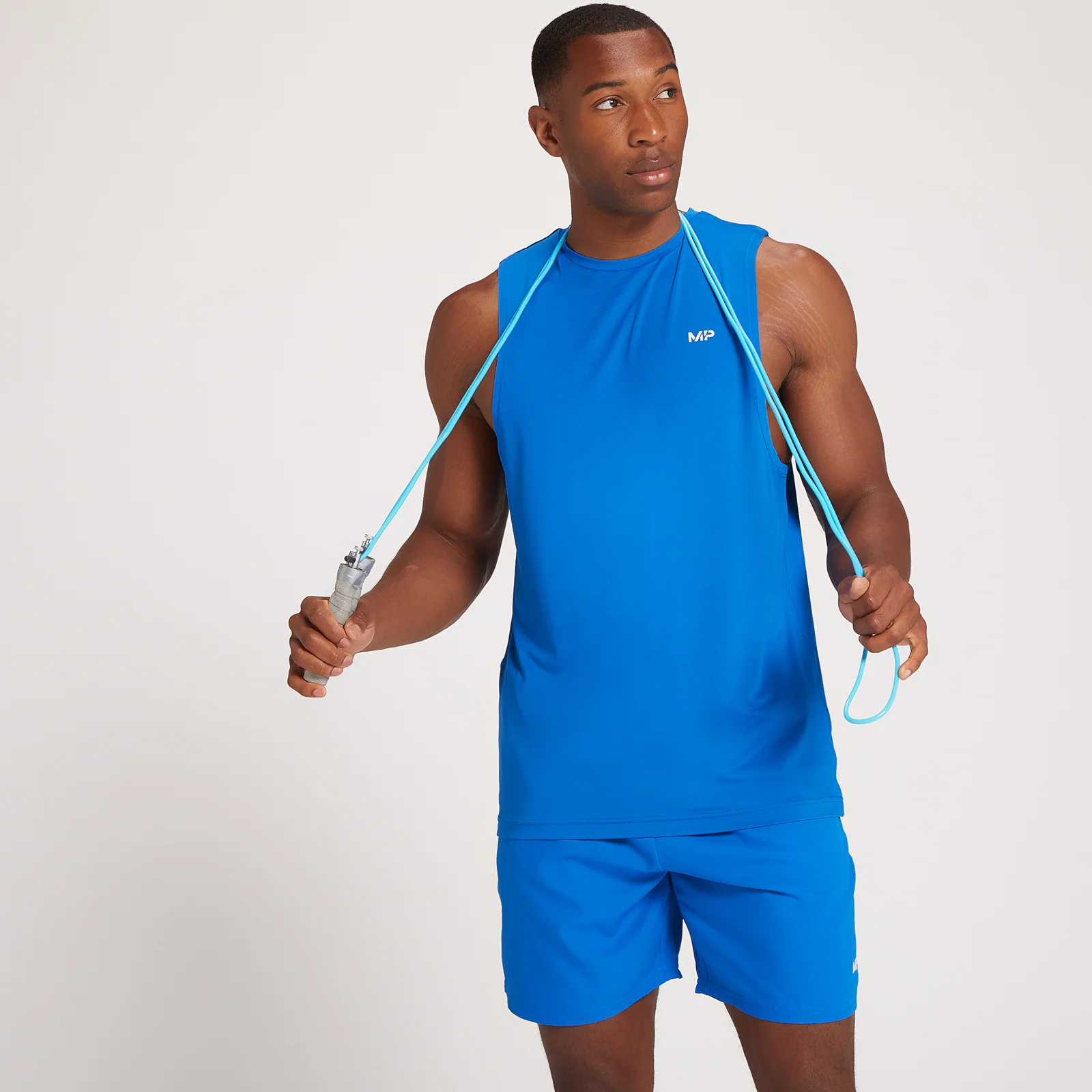 MP Men's Repeat MP Graphic Training Tank Top - True Blue - XXS Image 1