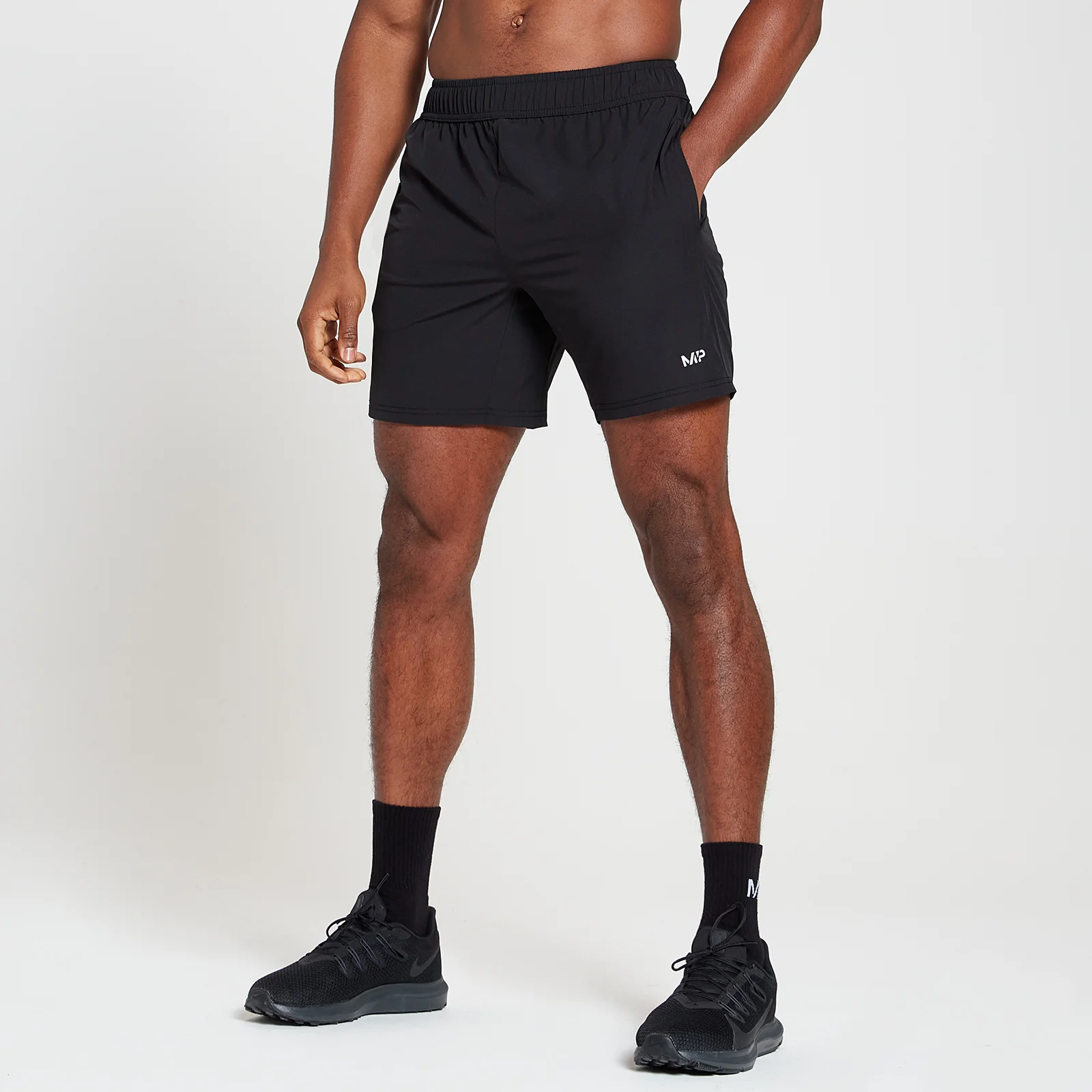 MP Men's Run Graphic Training Shorts - Black - XS Image 1