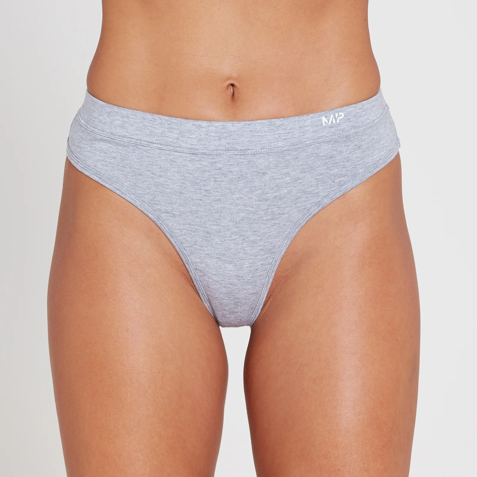 MP Women's Cotton Thong - Grey Marl - XS Image 1