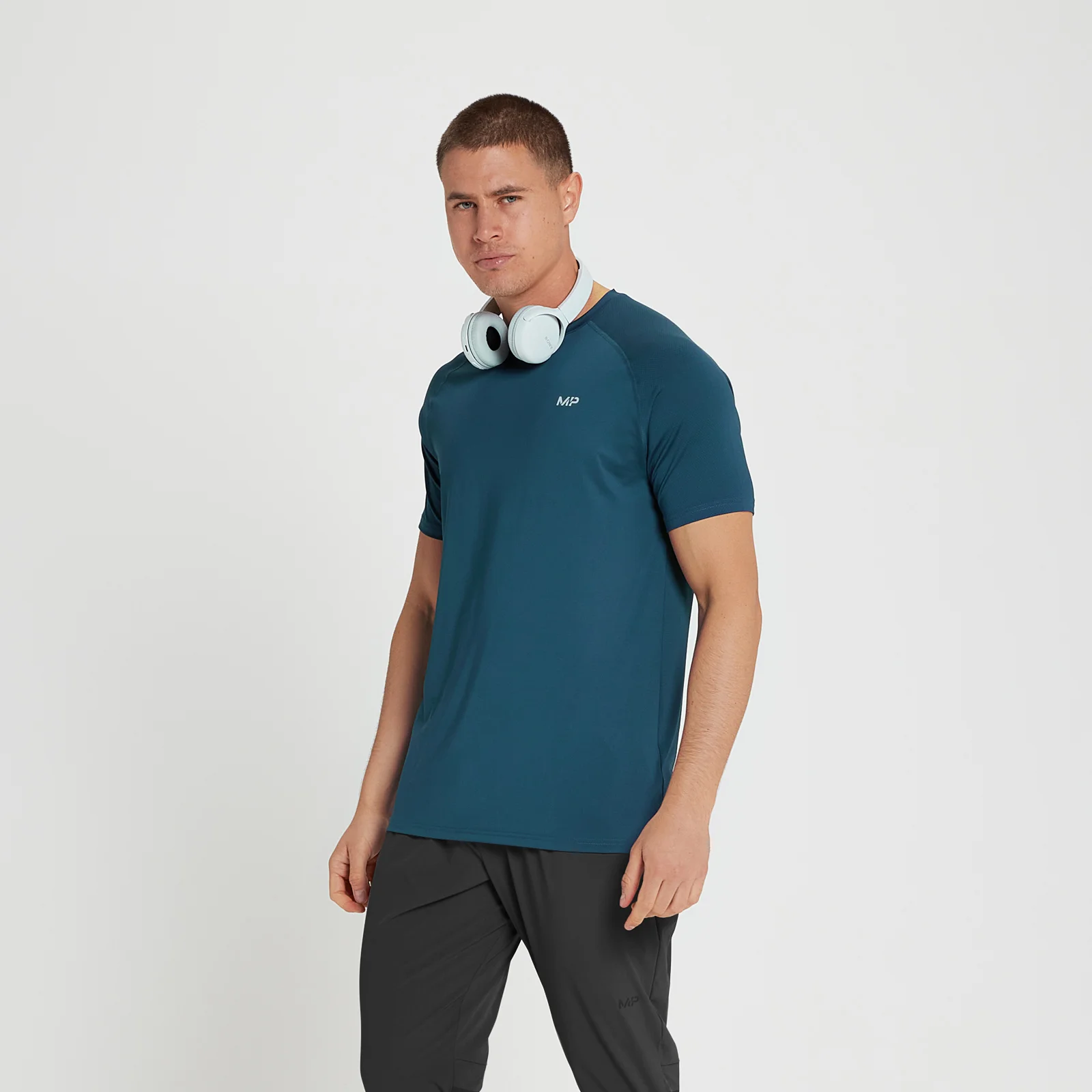 MP Men's Velocity Short Sleeve T-Shirt - Blue Wing Teal - XXS Image 1