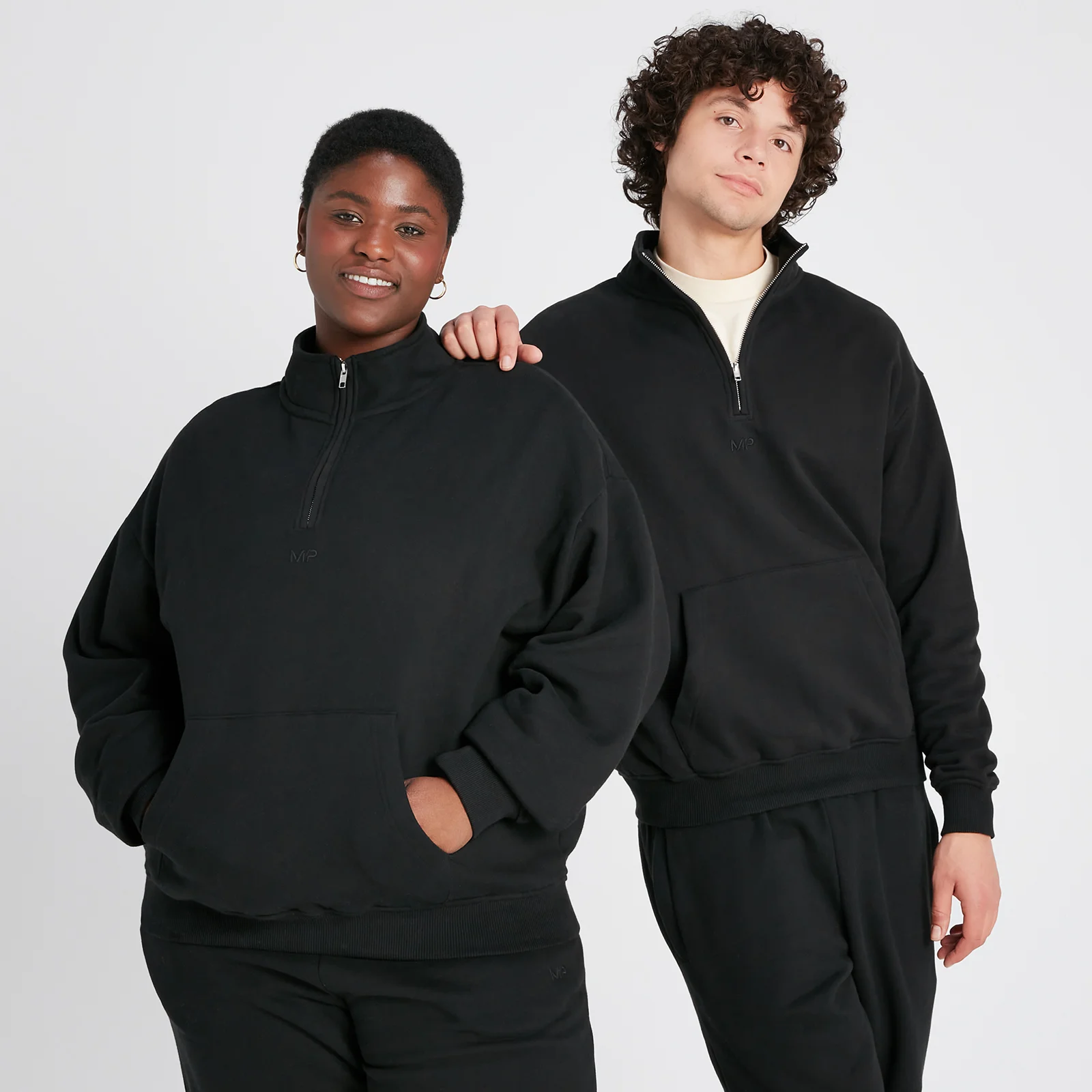 MP Organic Cotton Rest Day 1/4 Zip - Black - XXS-XS Image 1