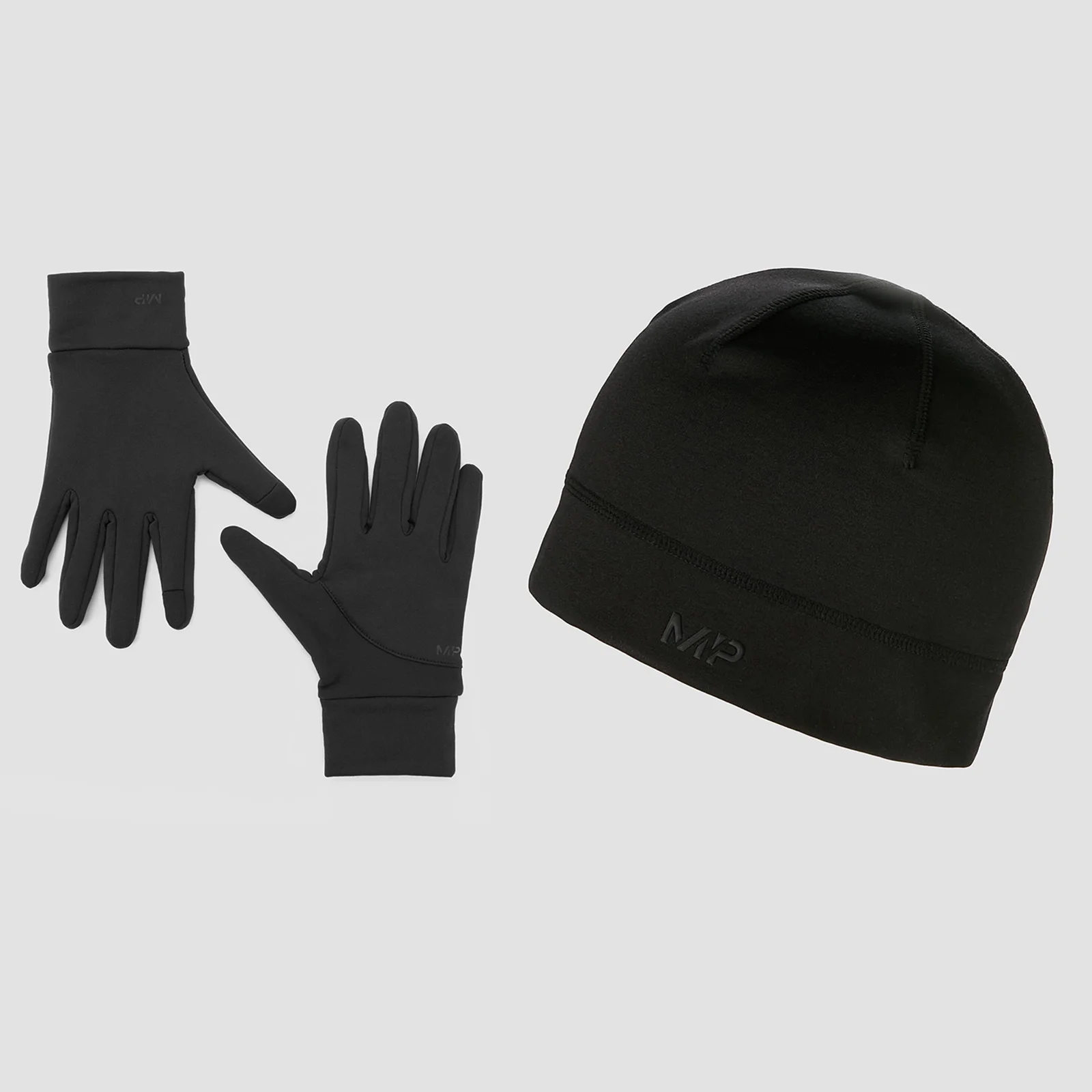 MP Running Beanie and Reflective Gloves Bundle - Black - S/M Image 1