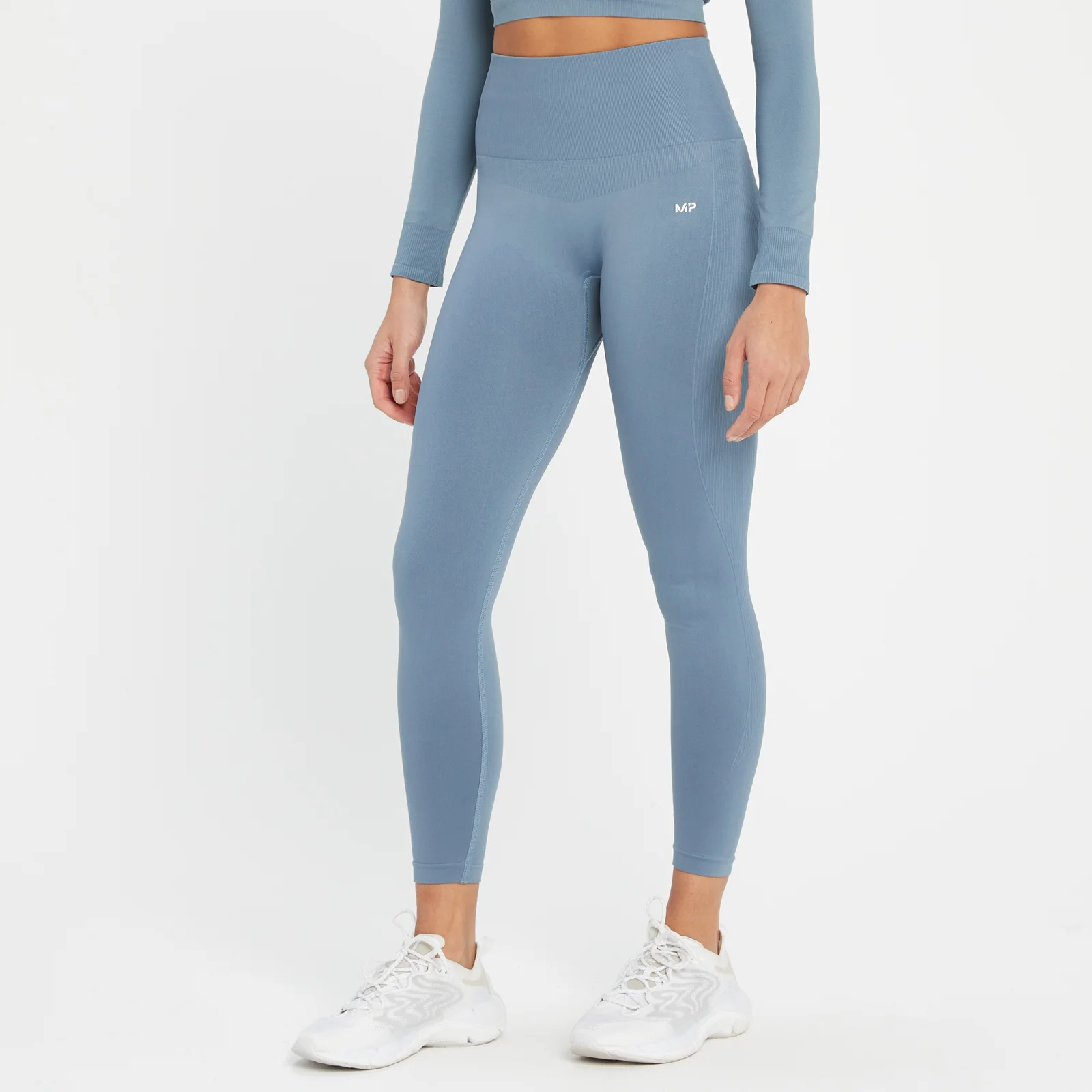 MP Women's Shape Seamless 7/8 Leggings - Pebble Blue - XXS Image 1